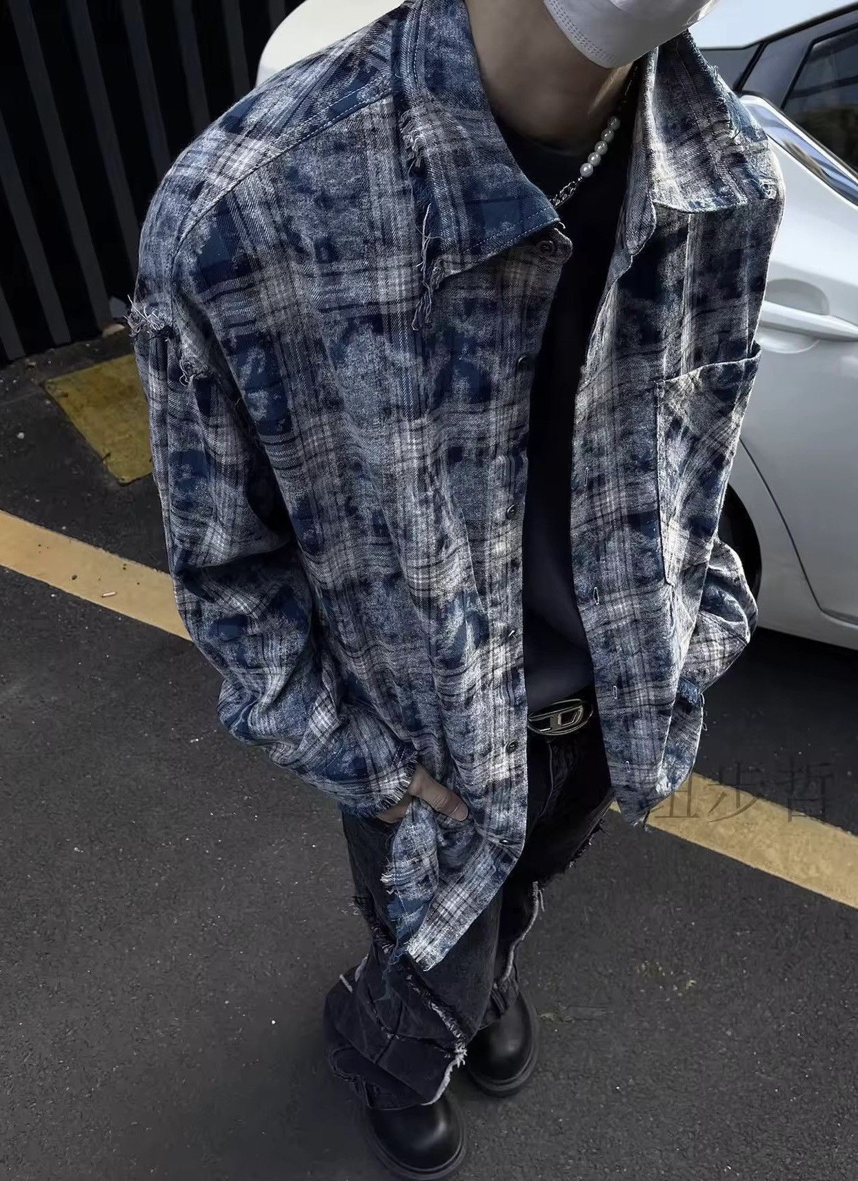 Japanese Brand × Vintage Streetwear Retro Vintage Style Plaid Striped Shirt Size US L / EU 52-54 / 3 - 3 Thumbnail