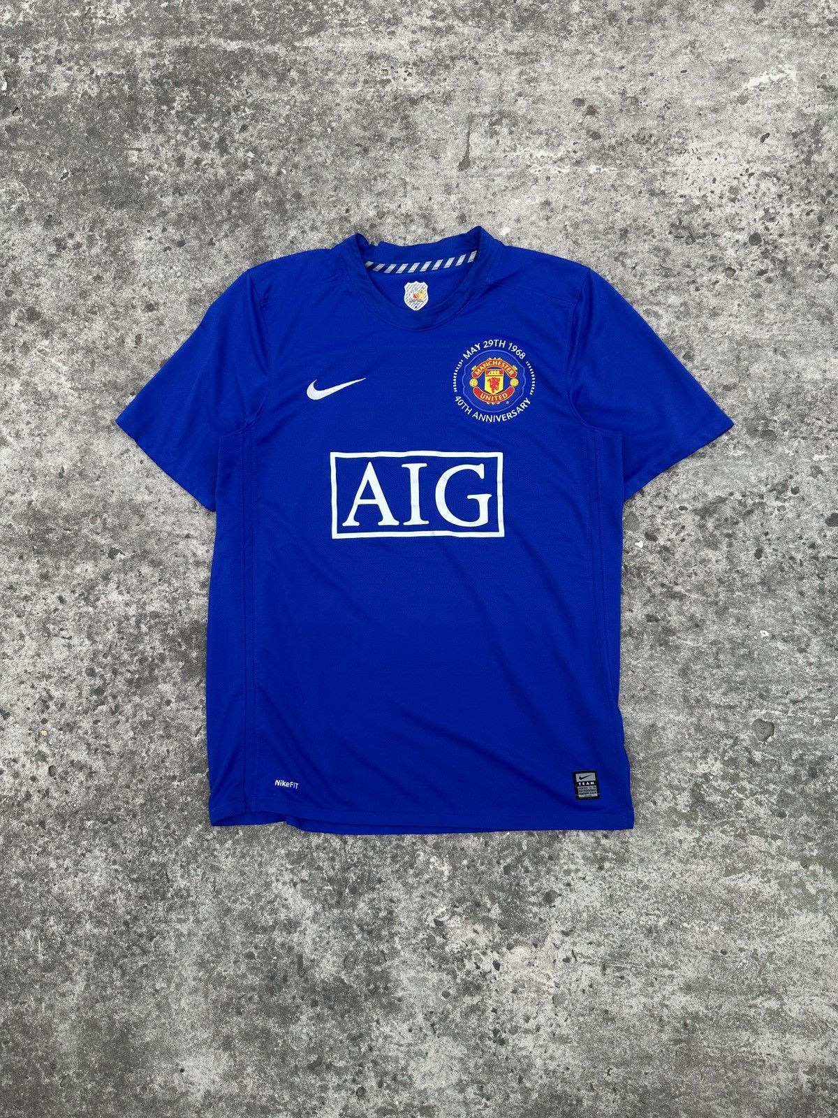 New Rare Vintage Manchester United Nike AIG Soccer Jersey M