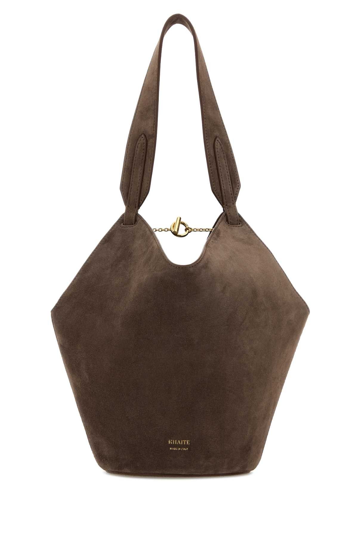 KHAITE Mud Suede Mini Lotus Shoulder Bag Size ONE SIZE - 1 Thumbnail