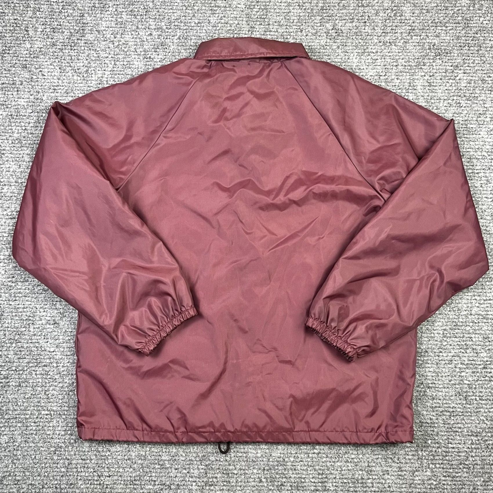 Athletic Works VINTAGE Athletic Works Windbreaker Jacket L Burgundy Nylon 80s 90s Stylish Collared Snap Pockets Lined Men Large US Made Size US L / EU 52-54 / 3 - 3 Thumbnail