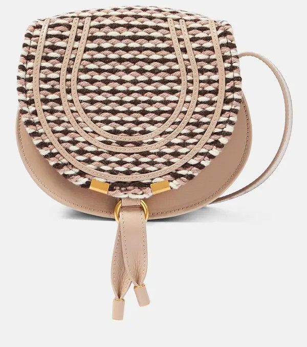 Chloe o1loc1c1024 Size: OS / Marcie Small Saddle Bag in Beige Size ONE SIZE - 1 Thumbnail
