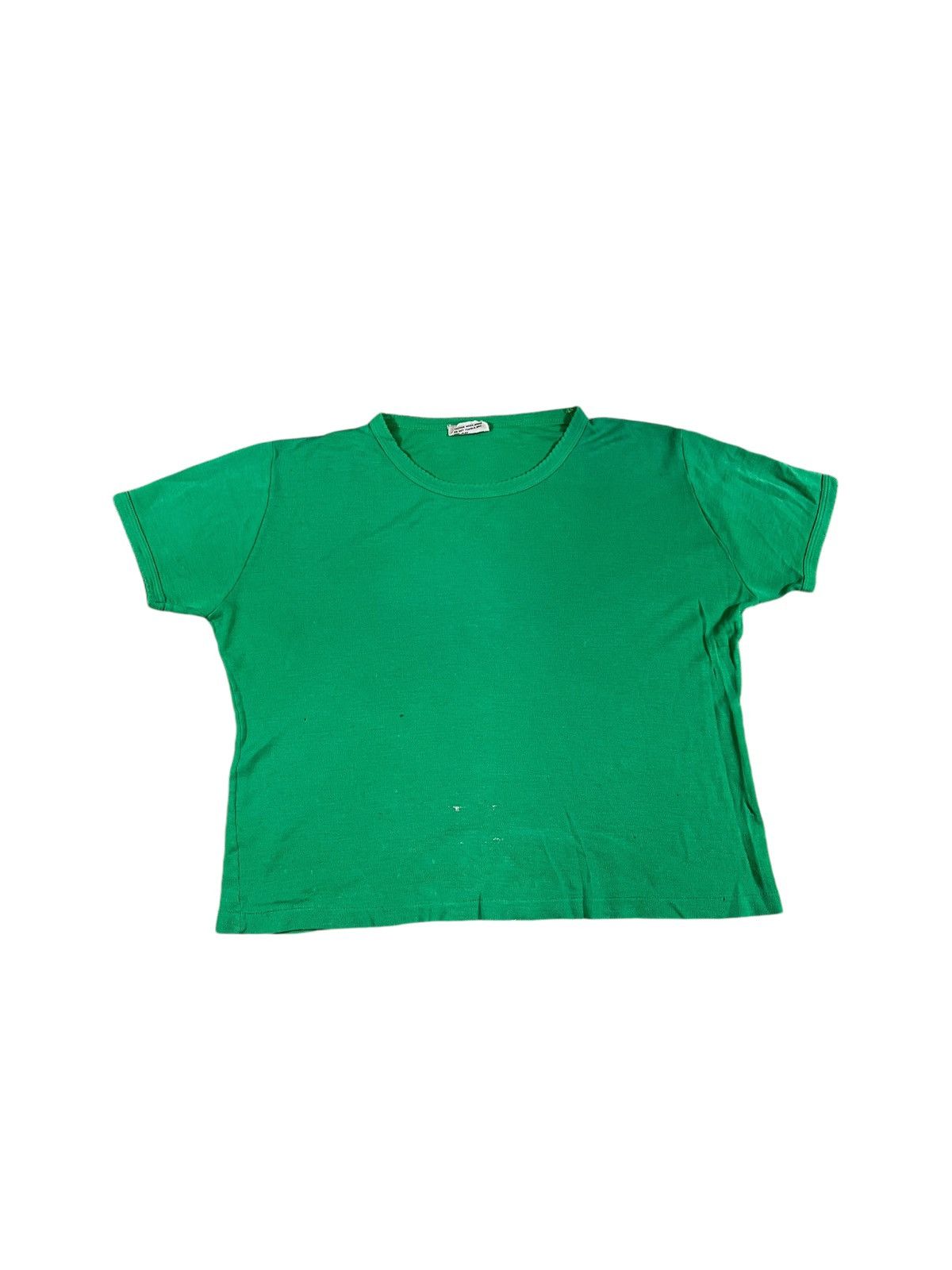 Vintage Vintage 70s Blank Green Boxy T Shirt Size L / US 10 / IT 46 - 1 Thumbnail