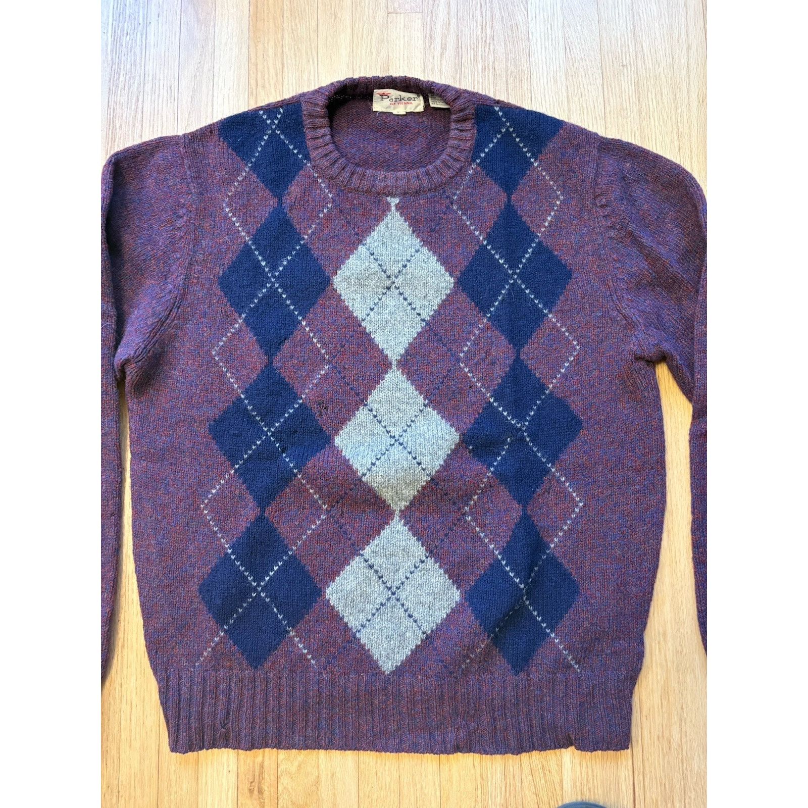 Parker VTG Parker of Vienna Men's Crewneck 100% Shetland Wool Size US L / EU 52-54 / 3 - 4 Thumbnail