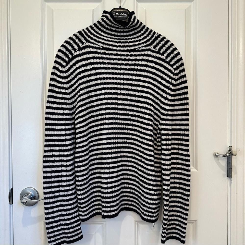 Designer Made In Italy Max Mara Label-cut Stretchy Wool Sweater Size M / US 6-8 / IT 42-44 - 1 Thumbnail