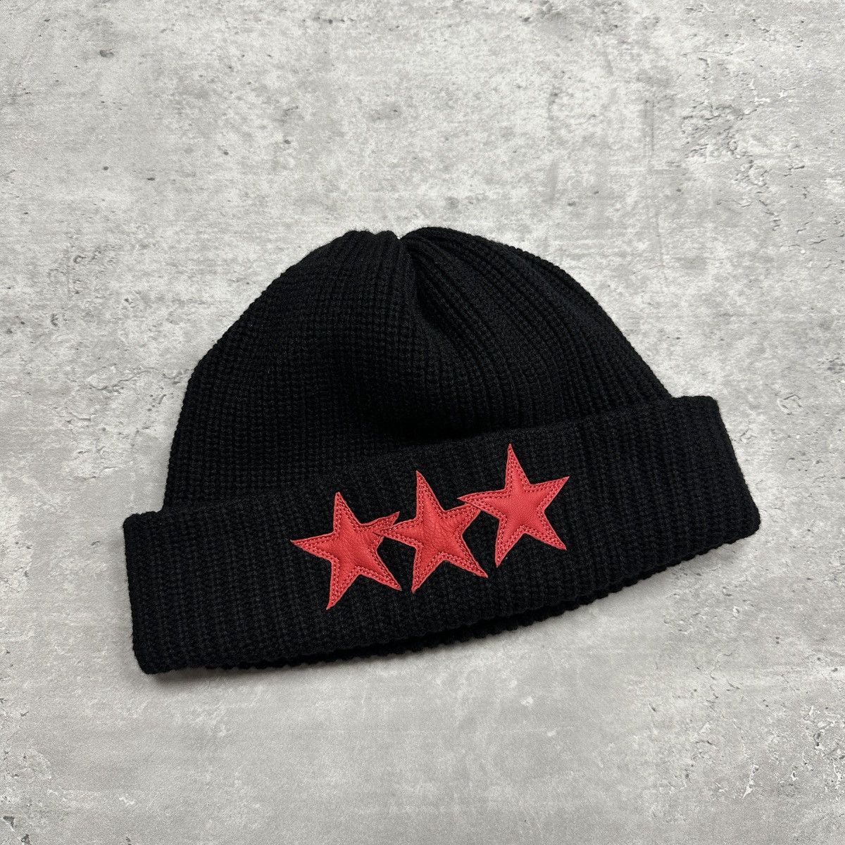 Chrome Hearts Chrome Hearts Sludge Red Star Beanie Black Playboi Carti Size ONE SIZE - 1 Thumbnail