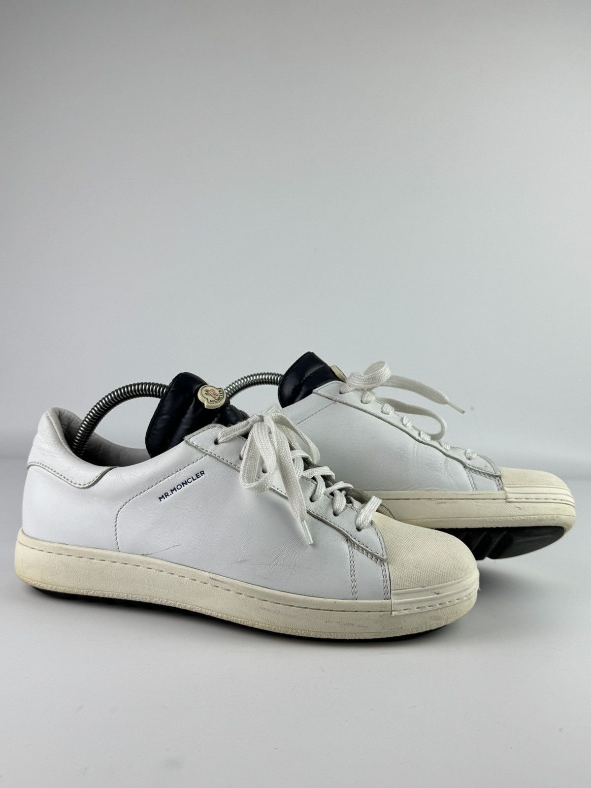 Moncler Moncler Angeline Leather Sneakers White Size US 7 / EU 40 - 2 Thumbnail