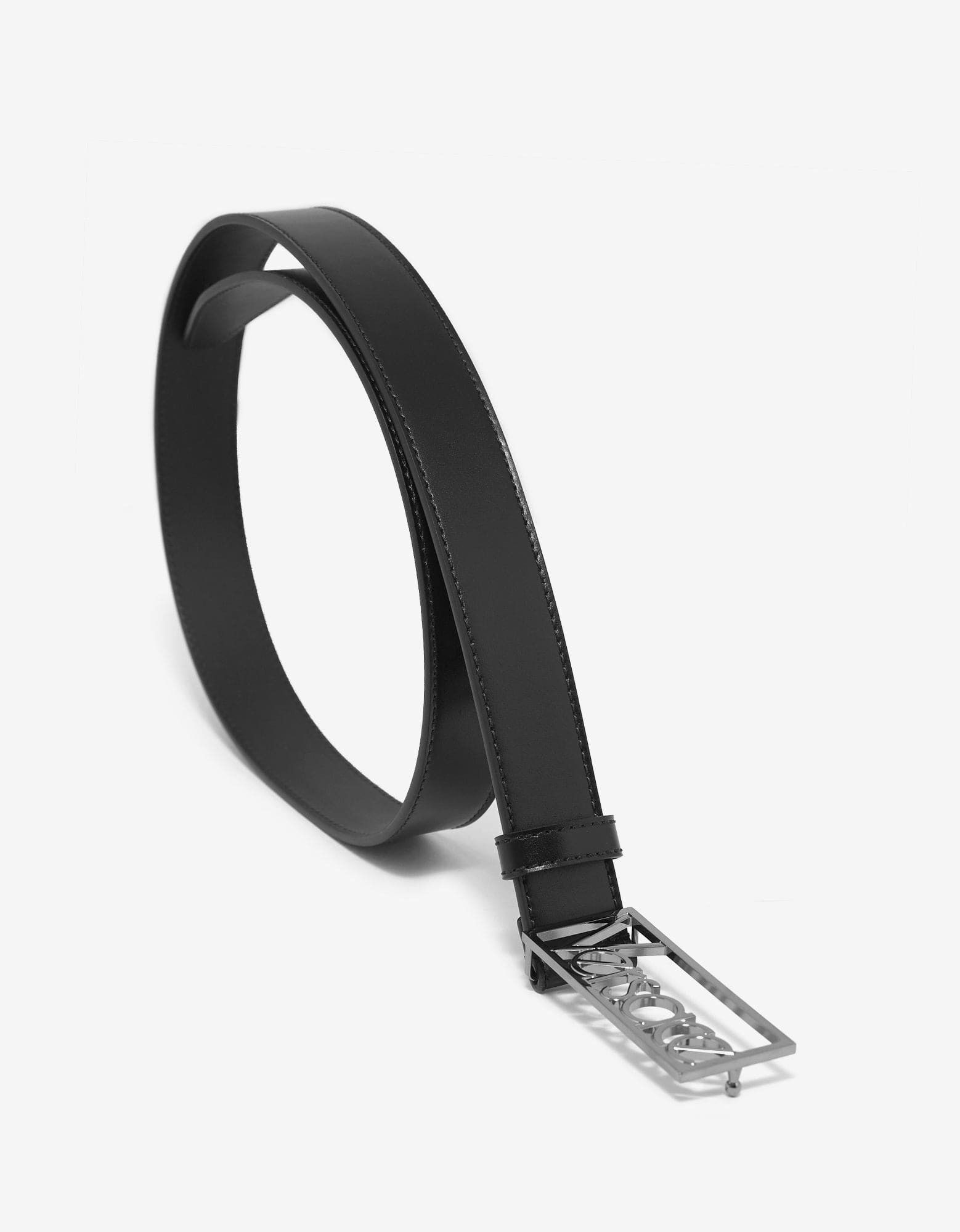 Versace Versace Black Leather Belt with Silver Vintage Logo Buckle Size 38 - 1 Thumbnail