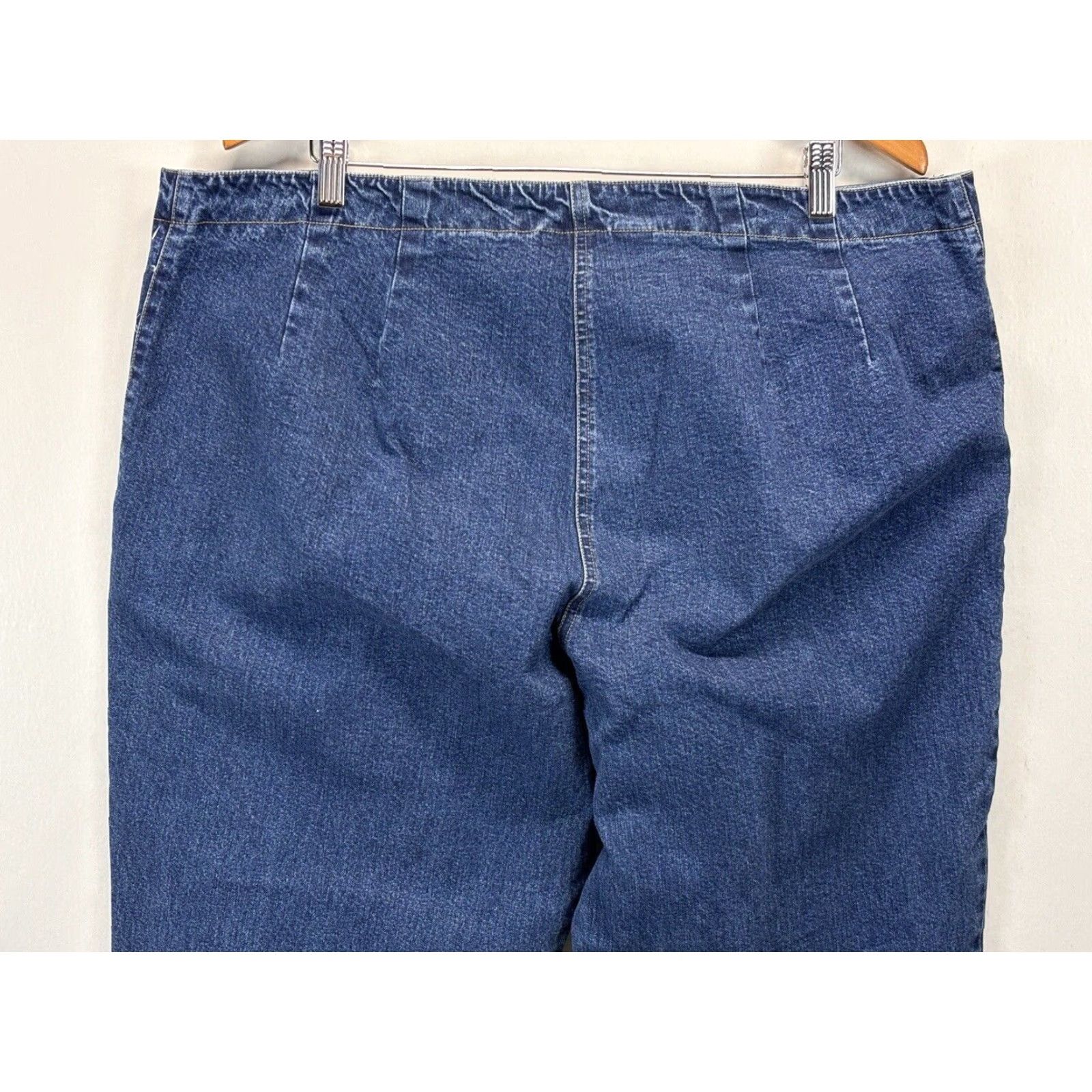 Ralph Lauren VINTAGE Lauren Ralph Lauren Crop Jeans 20W Plus Blue Straight Leg Buckle Women Size 42" / US 20 - 4 Thumbnail