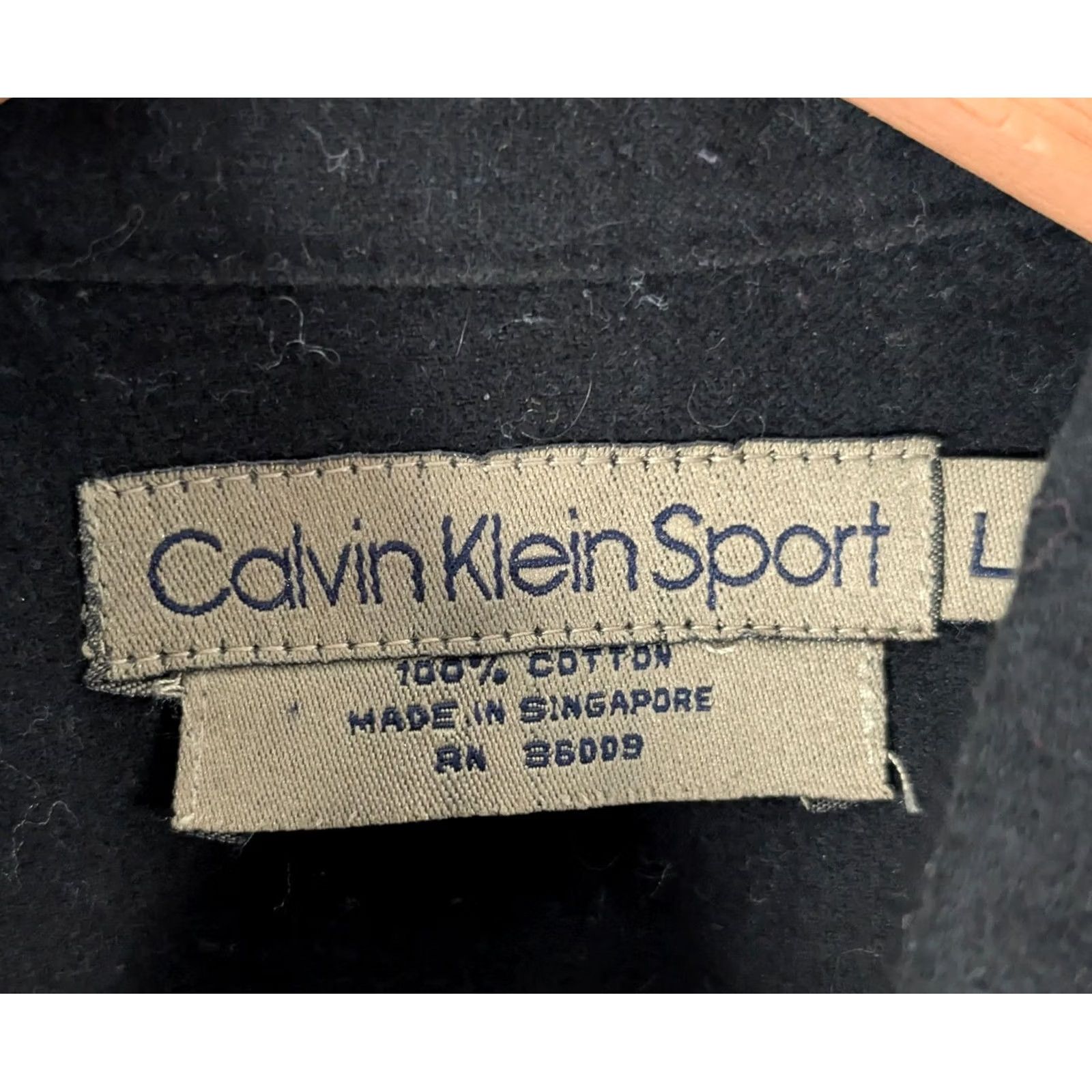 Calvin Klein VINTAGE Calvin Klein Sport Shirt Mens L Black Flannel Engineer Pocket 1990s 100% Cotton Overshirt Size US L / EU 52-54 / 3 - 3 Thumbnail