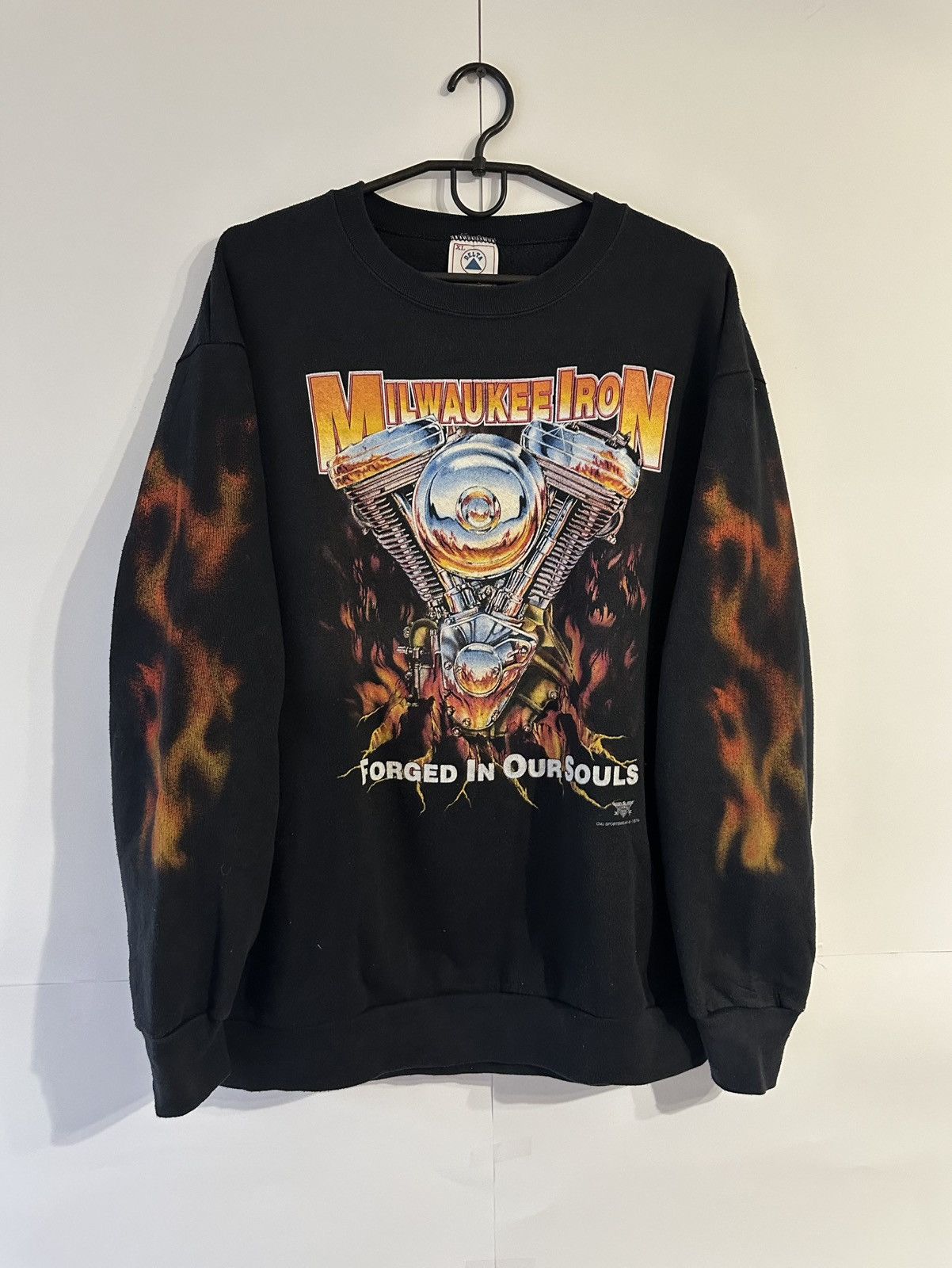 Milwaukee Iron Evo Retro Y2K CrewNeck Sweatshirt Made in USA