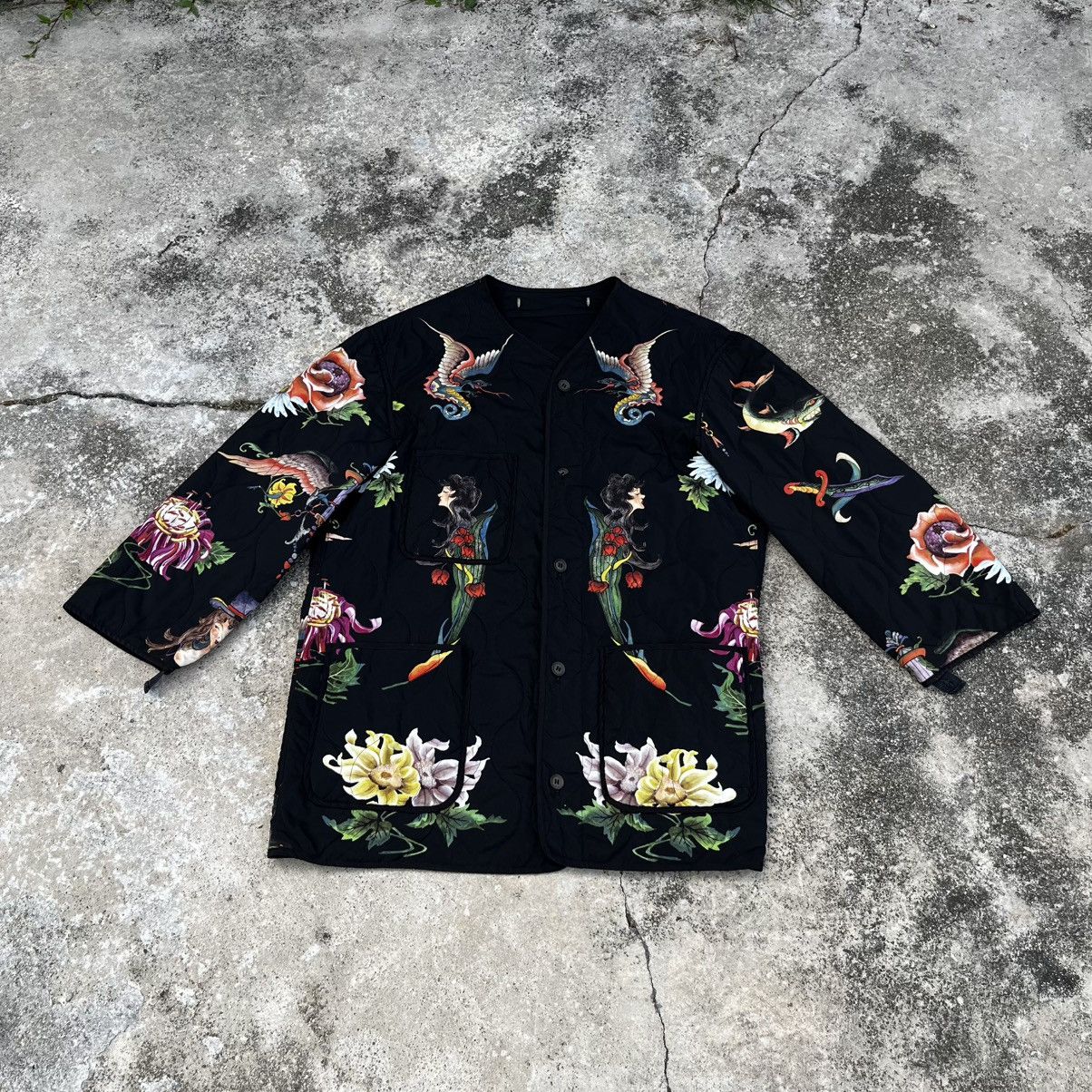 Yohji Yamamoto VERY RARE🔥 YOHJI YAMAMOTO 03AW DOUBLE-SIDED WOOL COAT Size US L / EU 52-54 / 3 - 15 Thumbnail