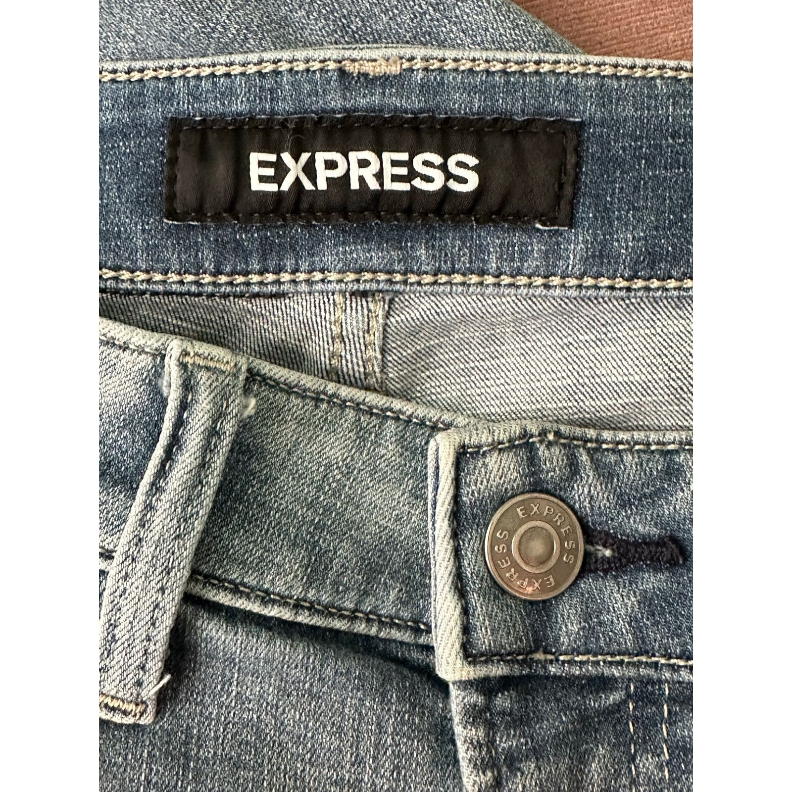 Express Express blue Hyper Stretch Slim Fit jeans size 29 Size US 29 - 3 Thumbnail