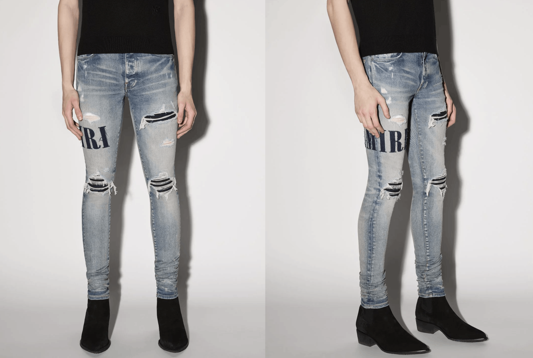 Amiri DENIM APPLIQUE LOGO JEAN - CLAY INDIGO Size US 34 / EU 50 - 2 Thumbnail
