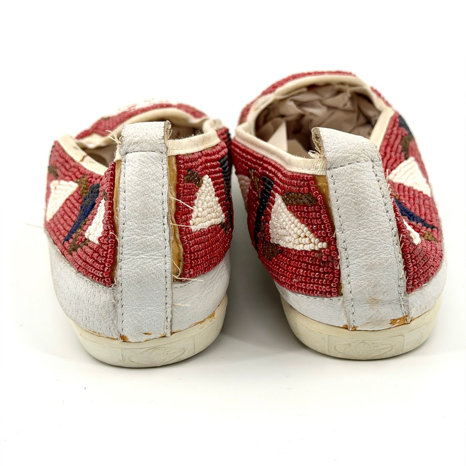 Vintage Vintage 80s Beadz Nautical Beaded Red Canvas Slip On Shoes Size US 9 / IT 39 - 5 Thumbnail