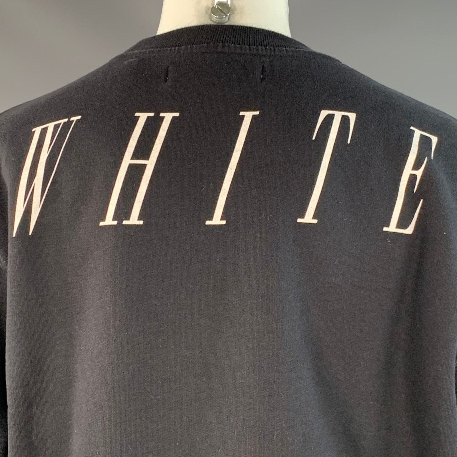 Off-White Downtown Black White Graphic Cotton Crew Neck Sweatshirt Size US M / EU 48-50 / 2 - 5 Thumbnail