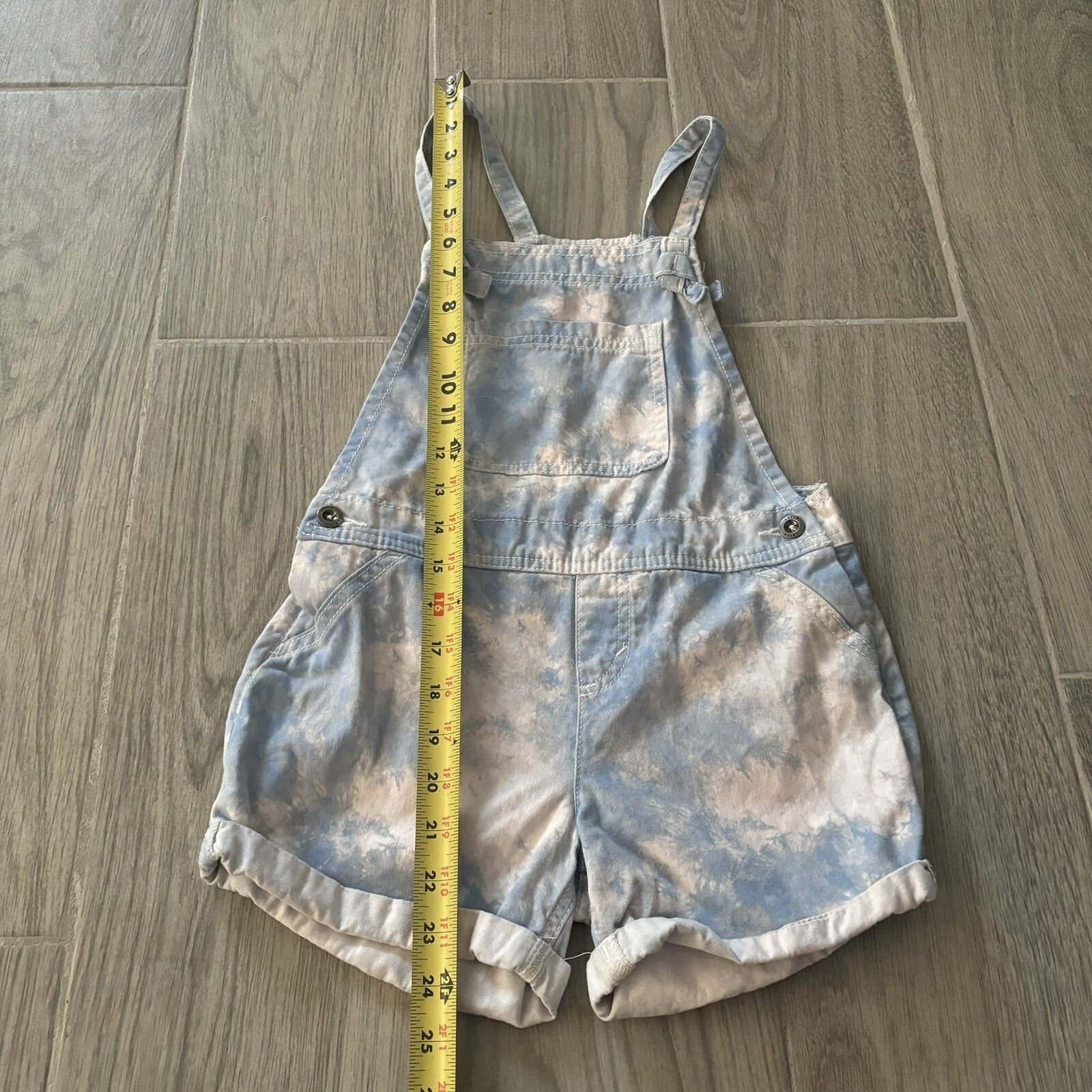 Levi's Levi’s Girls 7/8 Regular Shortalls Cloud Wash Jeans Overall Size 30" / US 8 / IT 44 - 8 Thumbnail