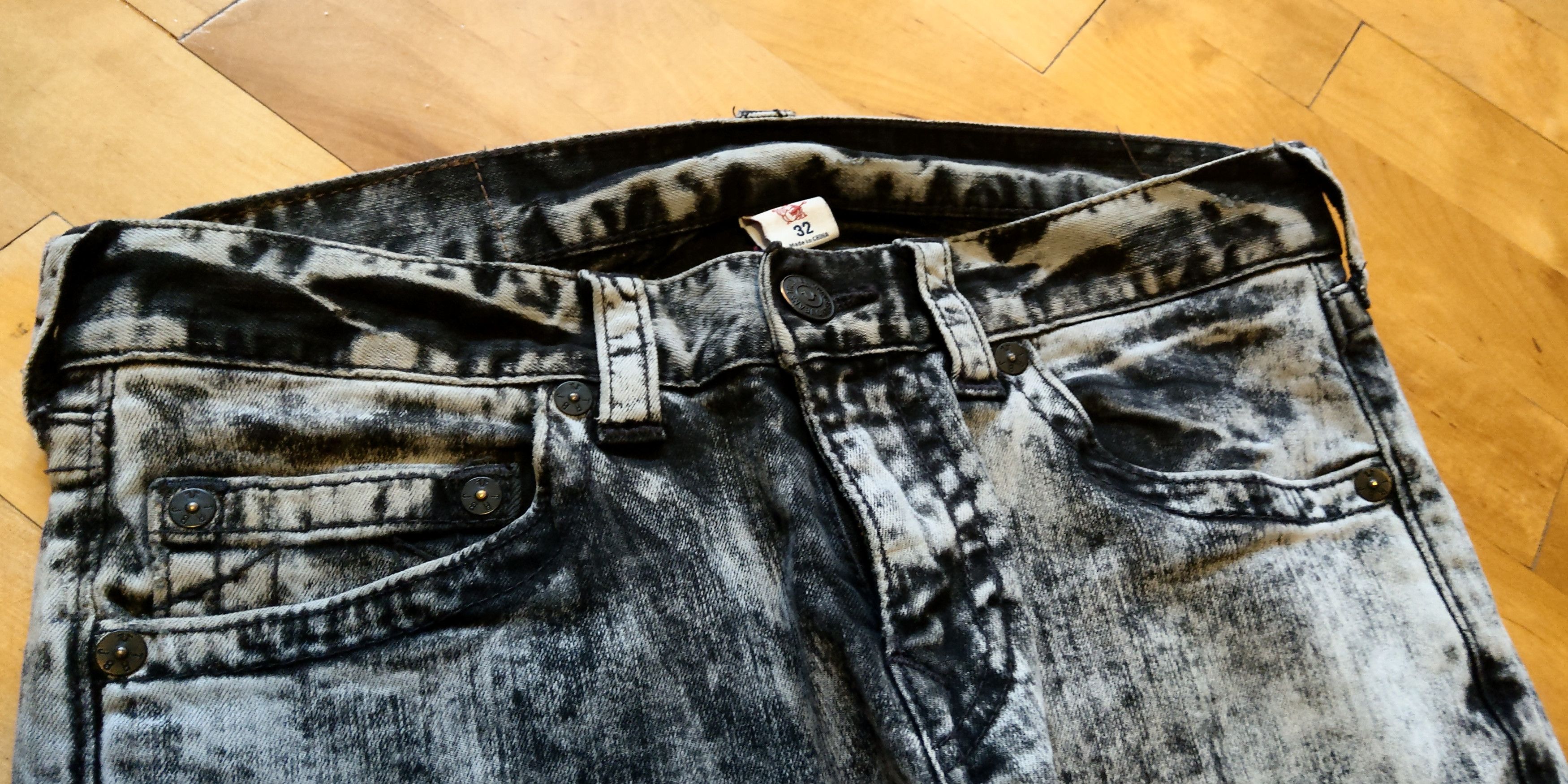 True Religion Rare 'Slim Moto' Pants True Religion Denim Goth alt Rage Neo Size US 32 / EU 48 - 6 Thumbnail