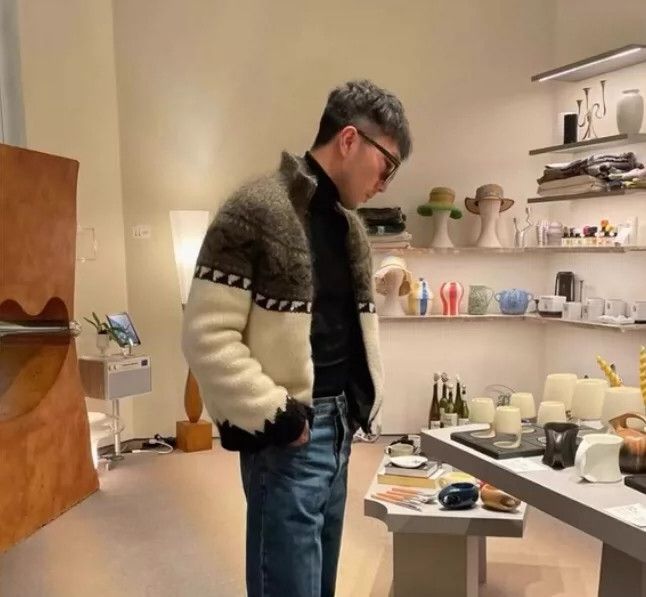 Saint Laurent Paris Saint Laurent Paris Colour matching wool mohair blended st Size S / US 4 / IT 40 - 9 Thumbnail