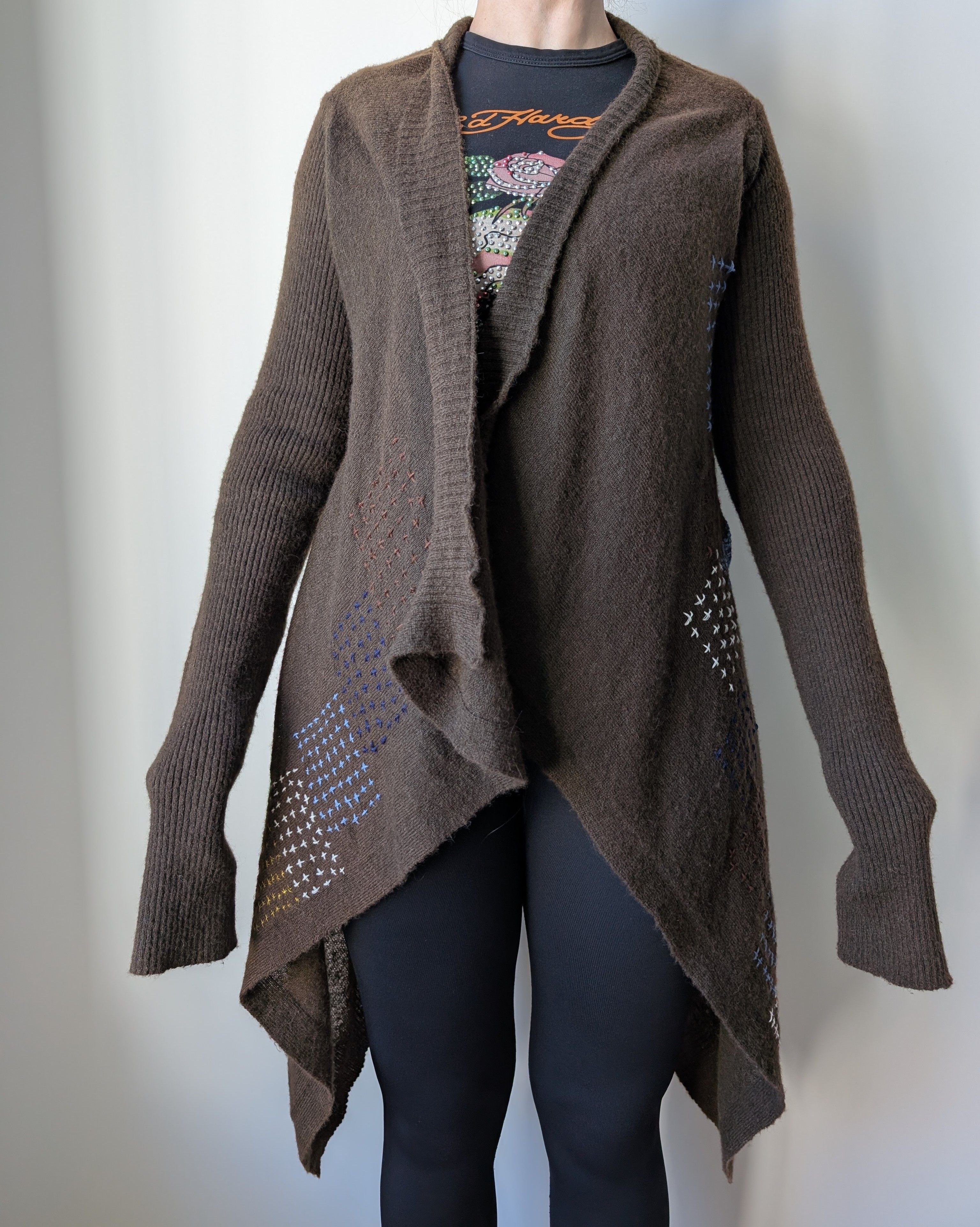 Rick Owens Rick Owens Cardigan Custom Handmade Sashiko Style FW 09 Size S / US 4 / IT 40 - 15 Thumbnail
