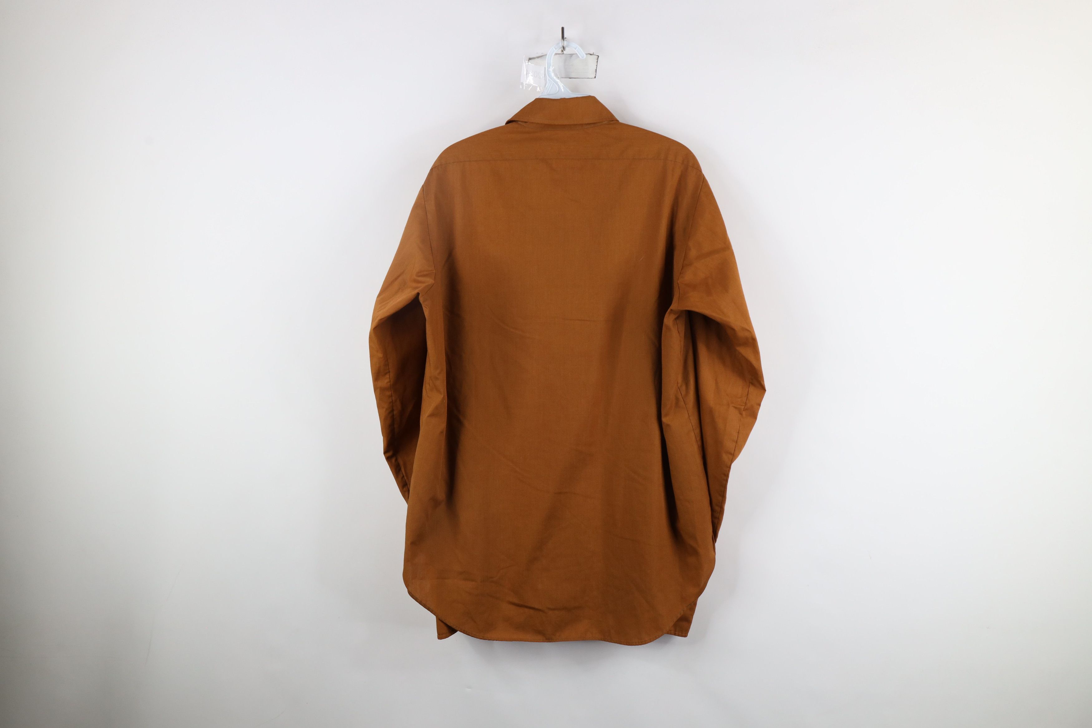 Vintage Vintage 70s Streetwear Collared Button Shirt Burnt Orange Size US M / EU 48-50 / 2 - 9 Thumbnail