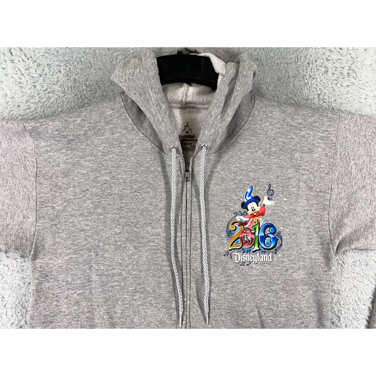 Disney Mickey Mouse Sweater Womens Small Gray Full Zip Hoodie Pockets Long Sleeve 2016 Size S / US 4 / IT 40 - 7 Thumbnail