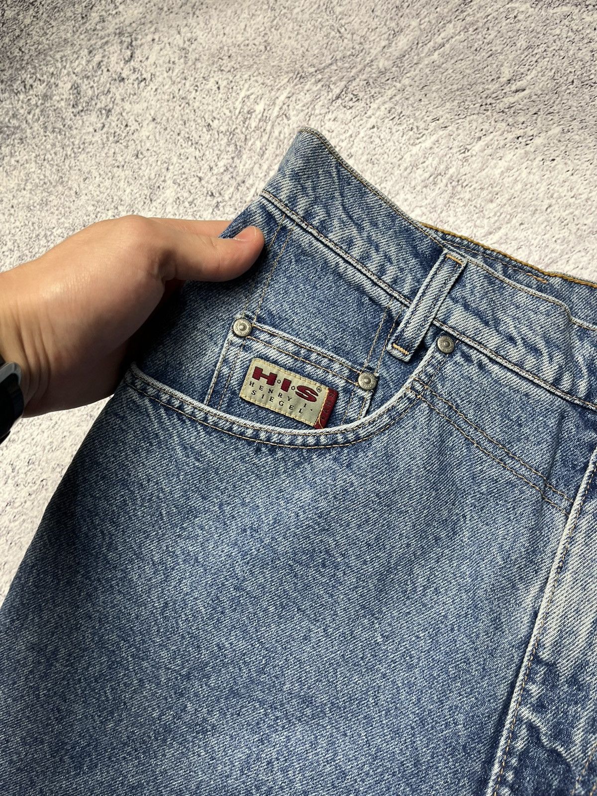 Vintage 🔥New! Vintage Jeans H.I.S Acid Wash Blue Made In USA Size US 32 / EU 48 - 6 Thumbnail