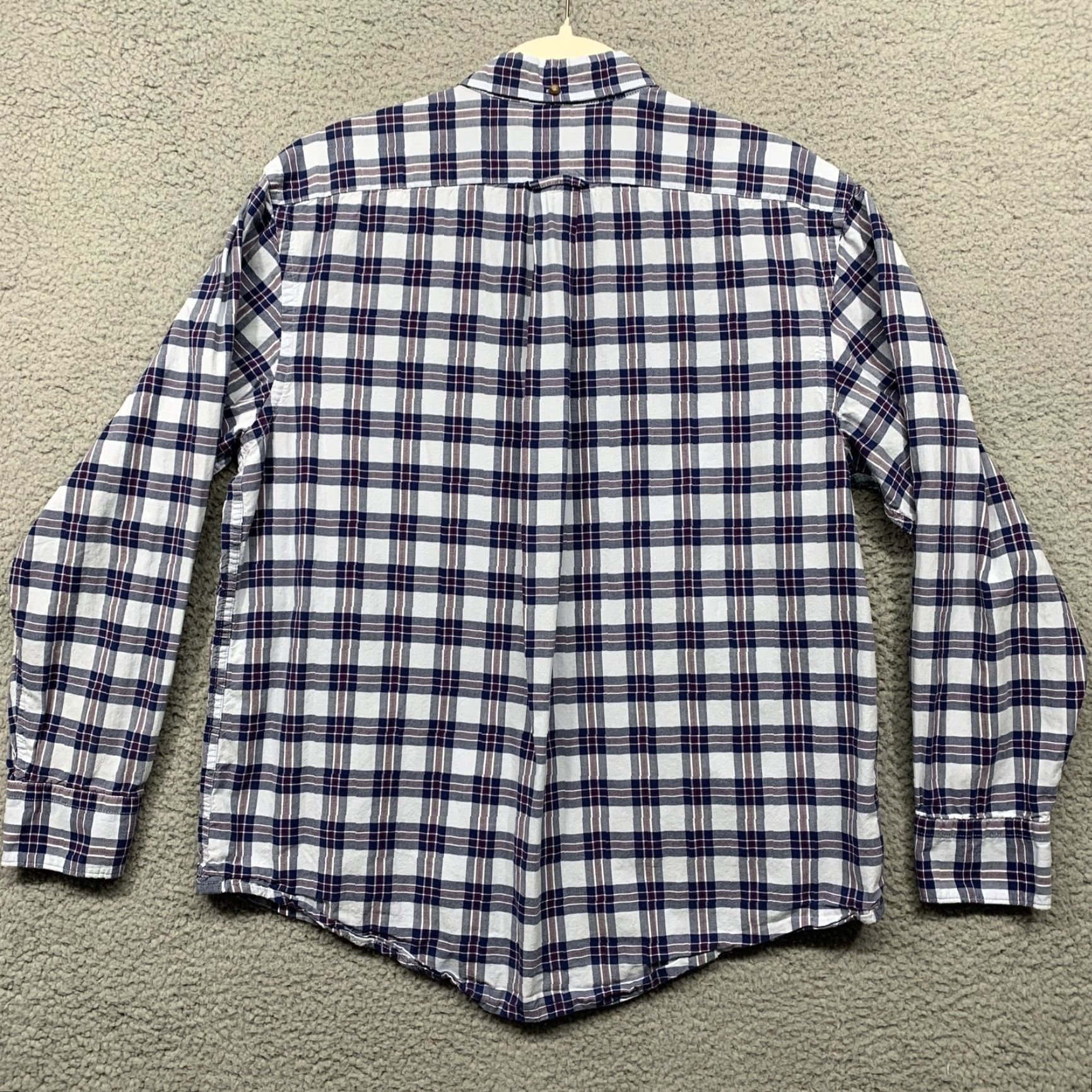 Izod IZOD Button Shirt Mens L Plaid 1 Pocket Button-Down Collar Blue White Red Casual Business Travel Shirt Size US L / EU 52-54 / 3 - 5 Thumbnail