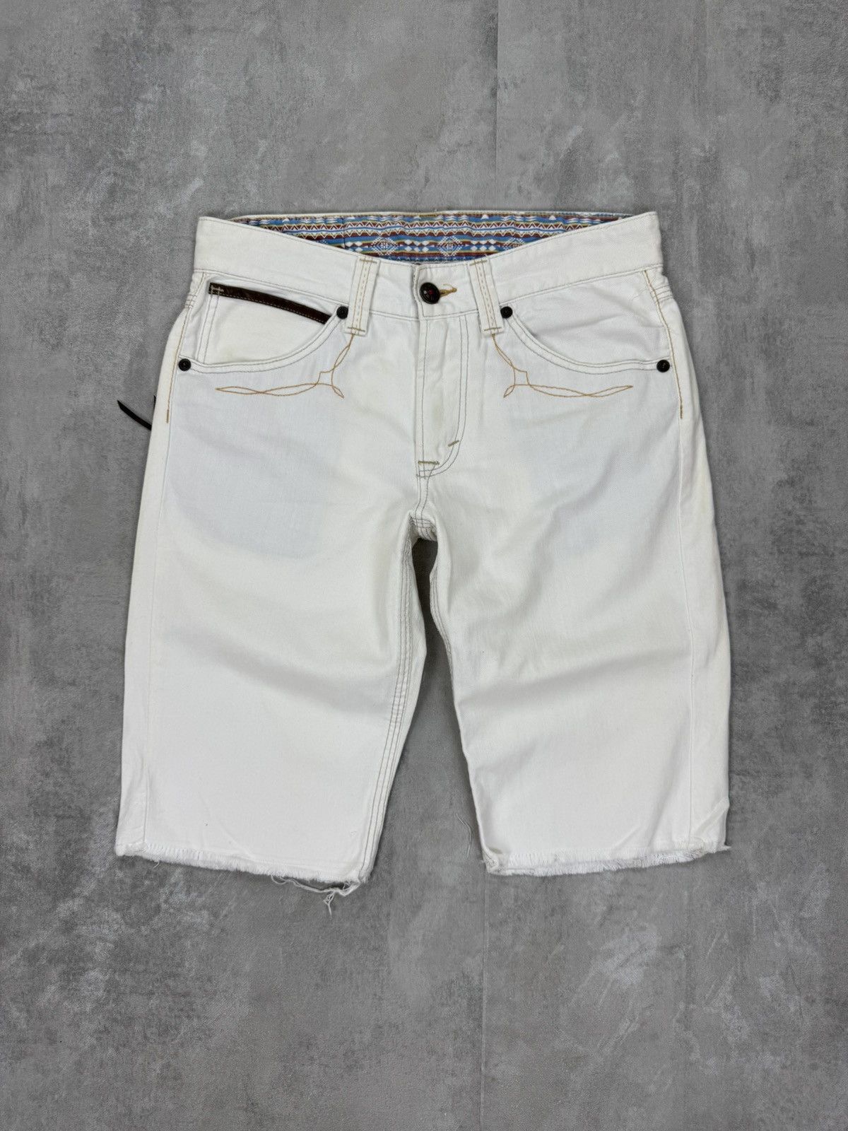 Edwin Rare Edwin XU Exclusive Vintage white denim shorts size 32 Size US 32 / EU 48 - 2 Thumbnail