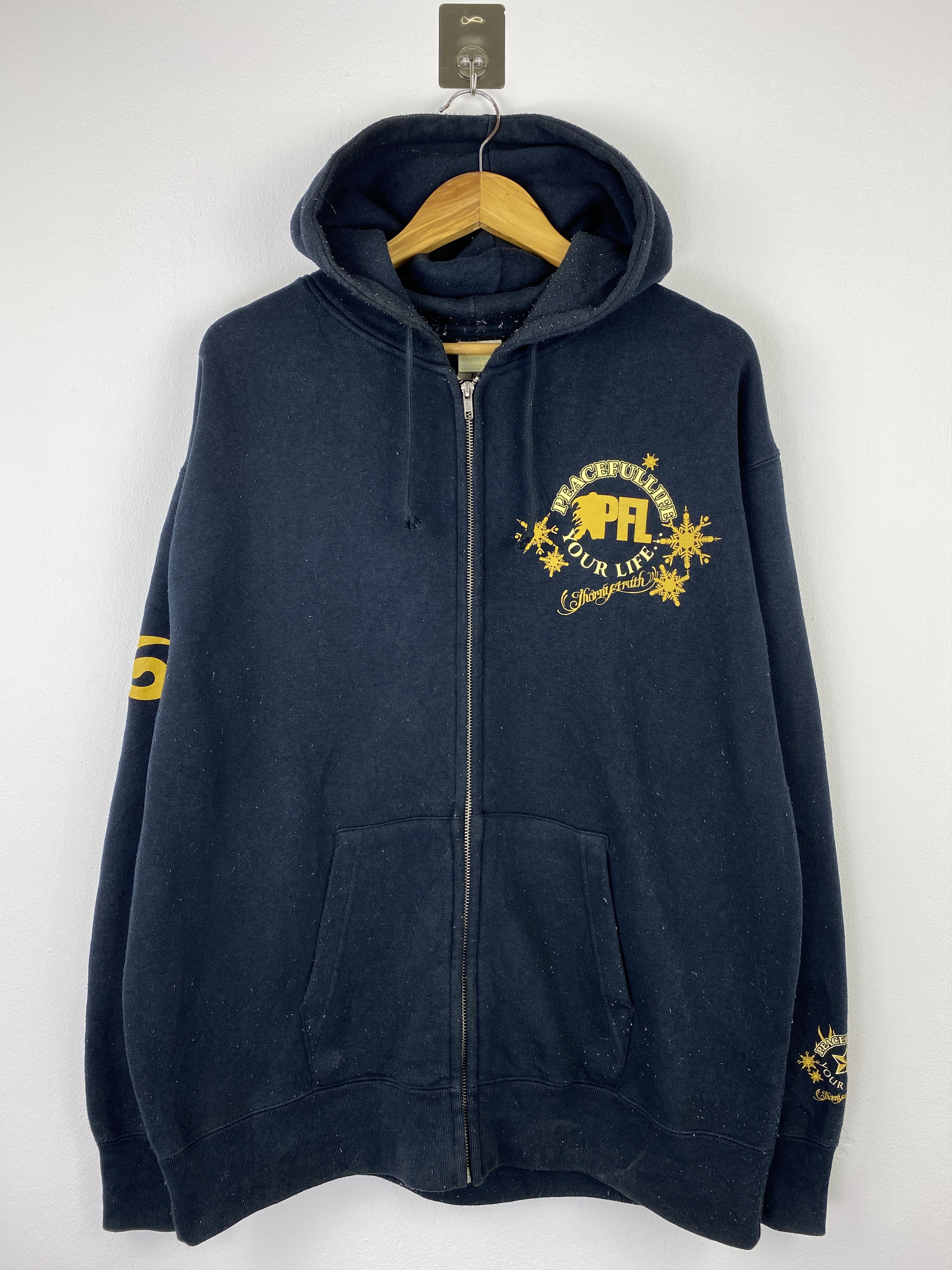 Japanese Brand Vintage United Athle Peaceful Life Japan Zipper BP0054 Size US XL / EU 56 / 4 - 1 Thumbnail