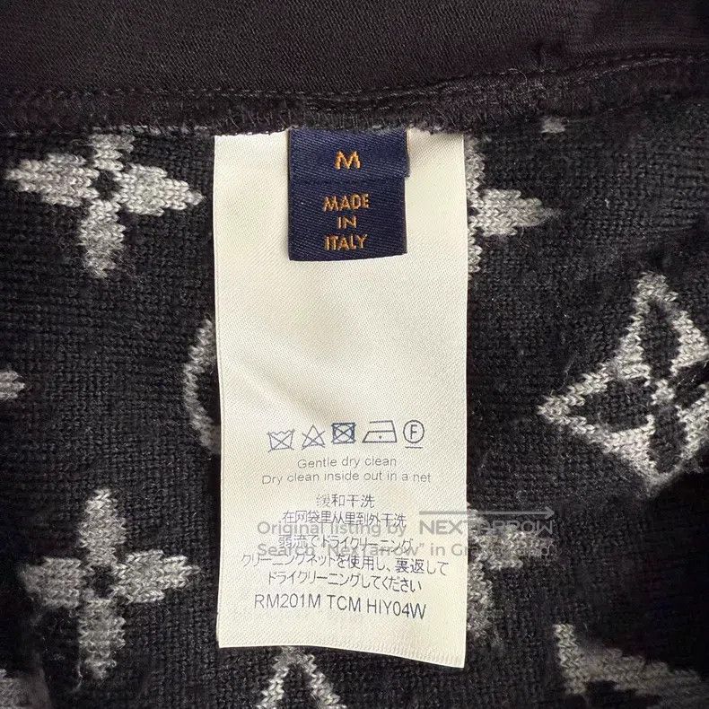 Louis Vuitton Louis Vuitton Black full logo lambswool jacket Size US M / EU 48-50 / 2 - 5 Thumbnail