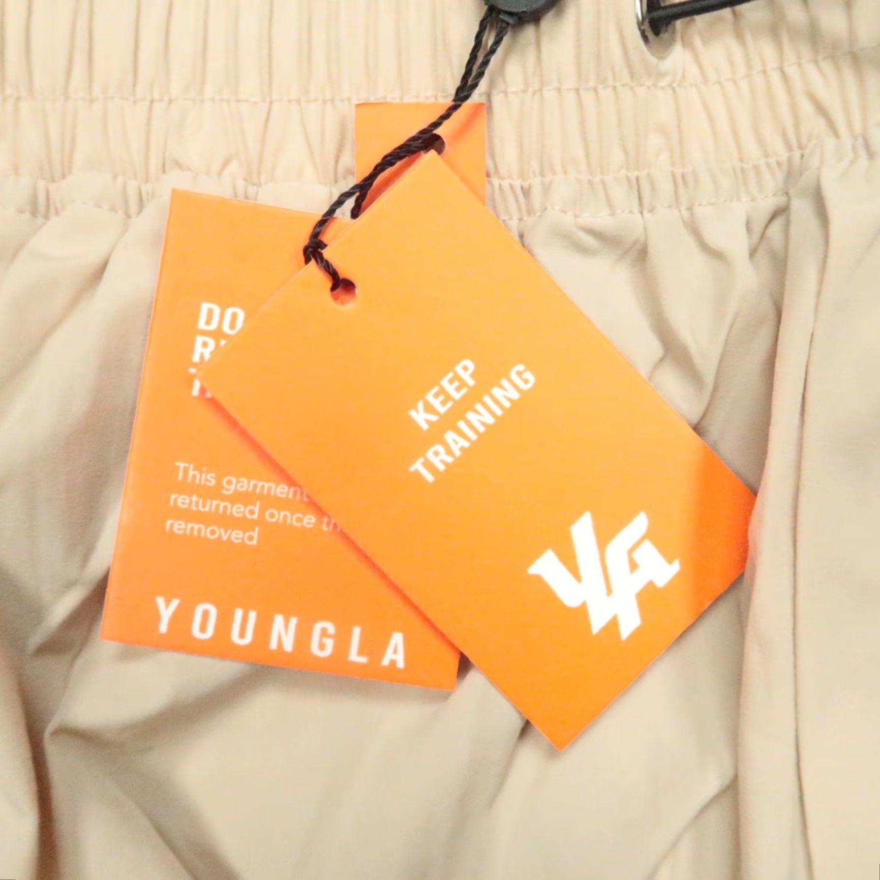 YoungLA YoungLA Shorts Mens M Khaki Tan Cargo Training Gym Zip Pockets NWT Beige Regular Pockets Athletic Casual 60% Cotton? (Wait can't add) Size US 31 - 5 Thumbnail
