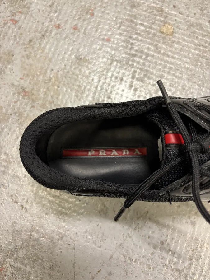 Prada 2000s Prada America’s Cups Black Satin Sneakers Size US 8 / EU 41 - 9 Thumbnail