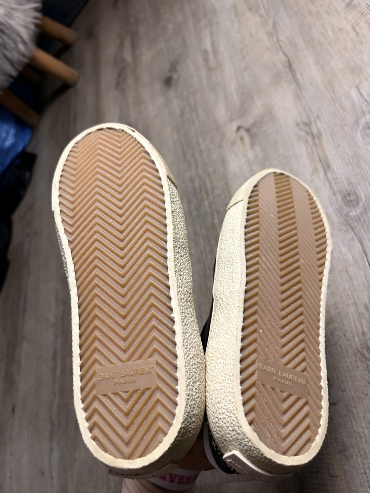 Saint Laurent Paris Saint Laurent Studded Leather Slip-On Sneakers - Size 37 Size US 7 / IT 37 - 7 Thumbnail