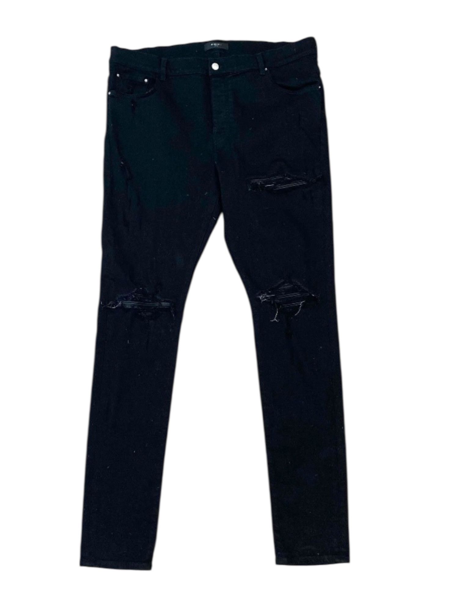 Amiri BLACK MX1 WITH PLEATED LEATHER Size US 40 / EU 56 - 1 Thumbnail