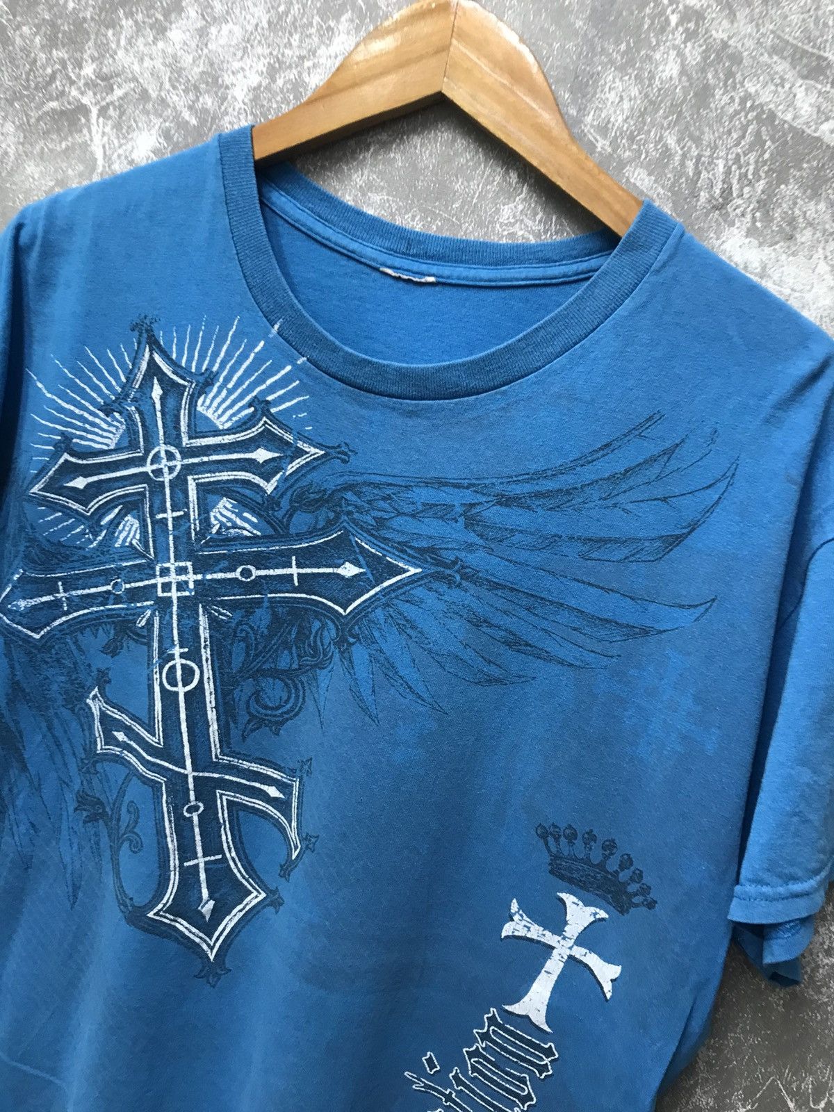 Affliction Affliction Salvation Cross Y2K Graphic Tee Size US L / EU 52-54 / 3 - 3 Thumbnail