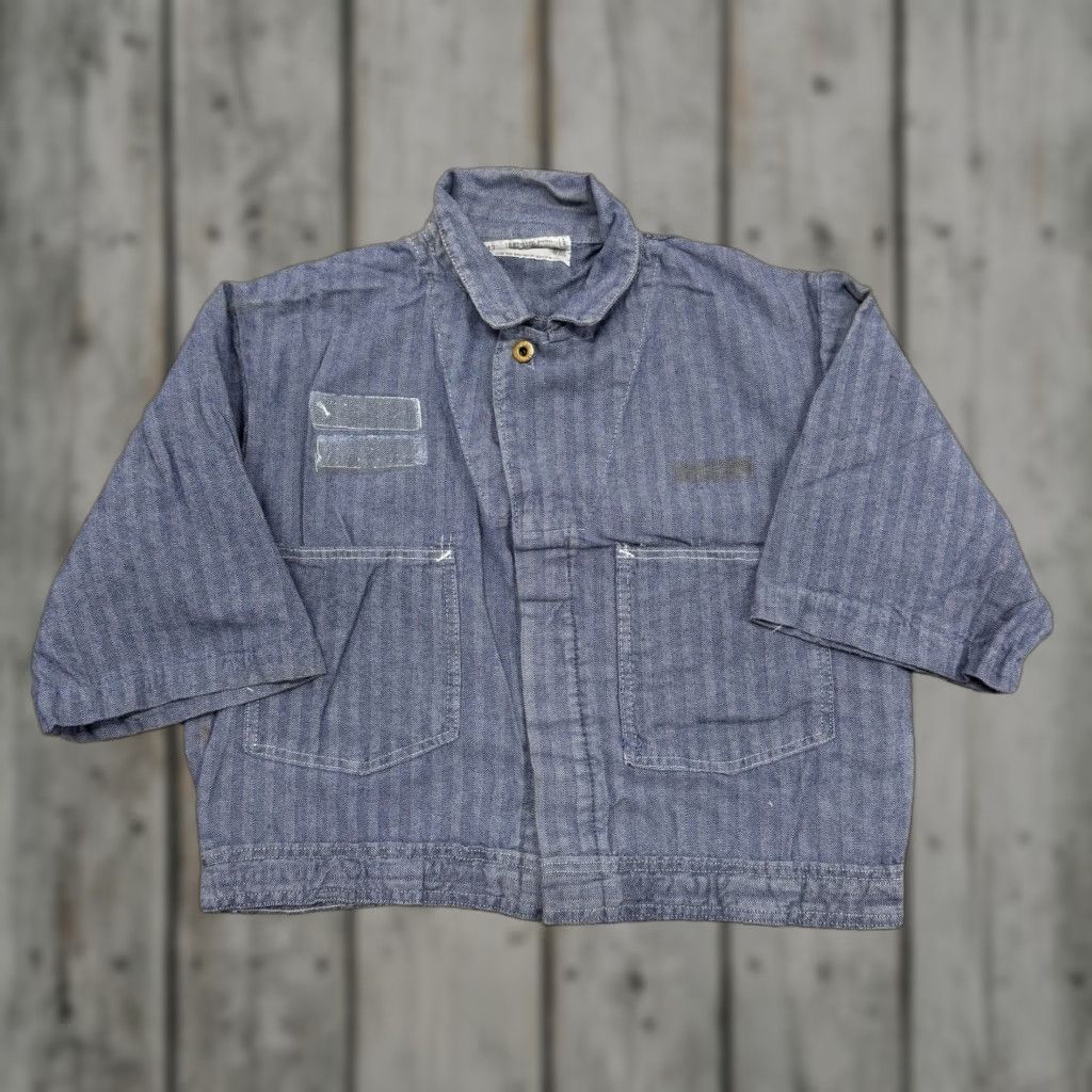 VINTAGE 1960s Big Smith Union Made USA Work Jacket Short Sleeve