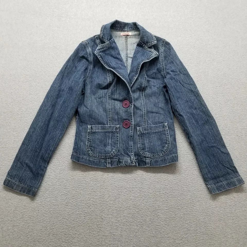 Other Papaya Jacket Womens Medium Blue Denim Pockets Casual Size M / US 6-8 / IT 42-44 - 1 Thumbnail