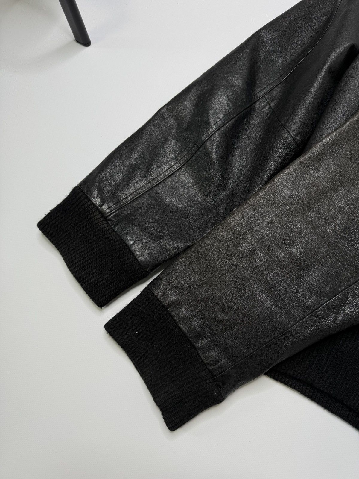 Vintage Vintage Black leather jacket avant garde japanese if6was9 Size US XL / EU 56 / 4 - 6 Thumbnail