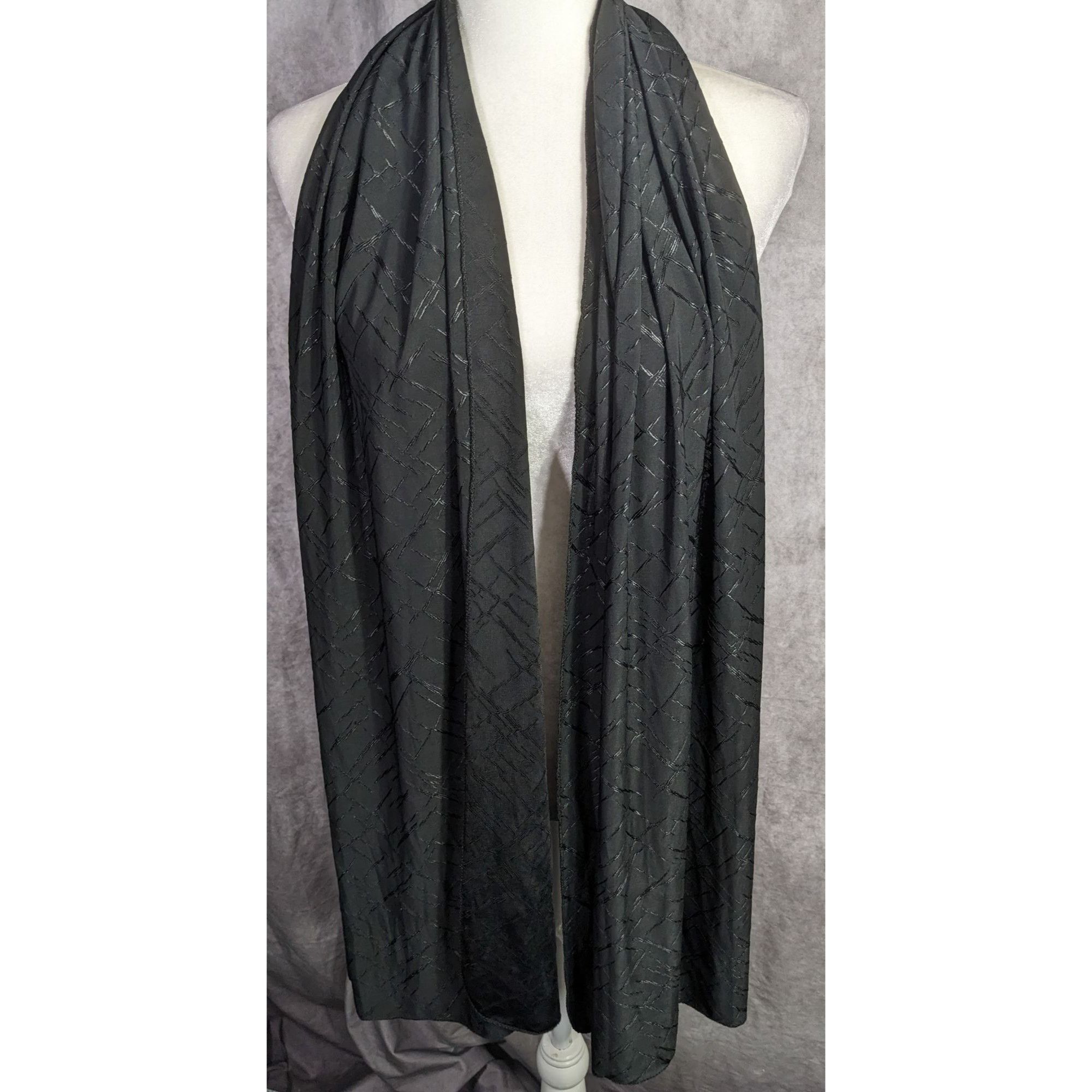 Other K.H.M. Black Textured Scarf/Headscarf Size ONE SIZE - 9 Thumbnail