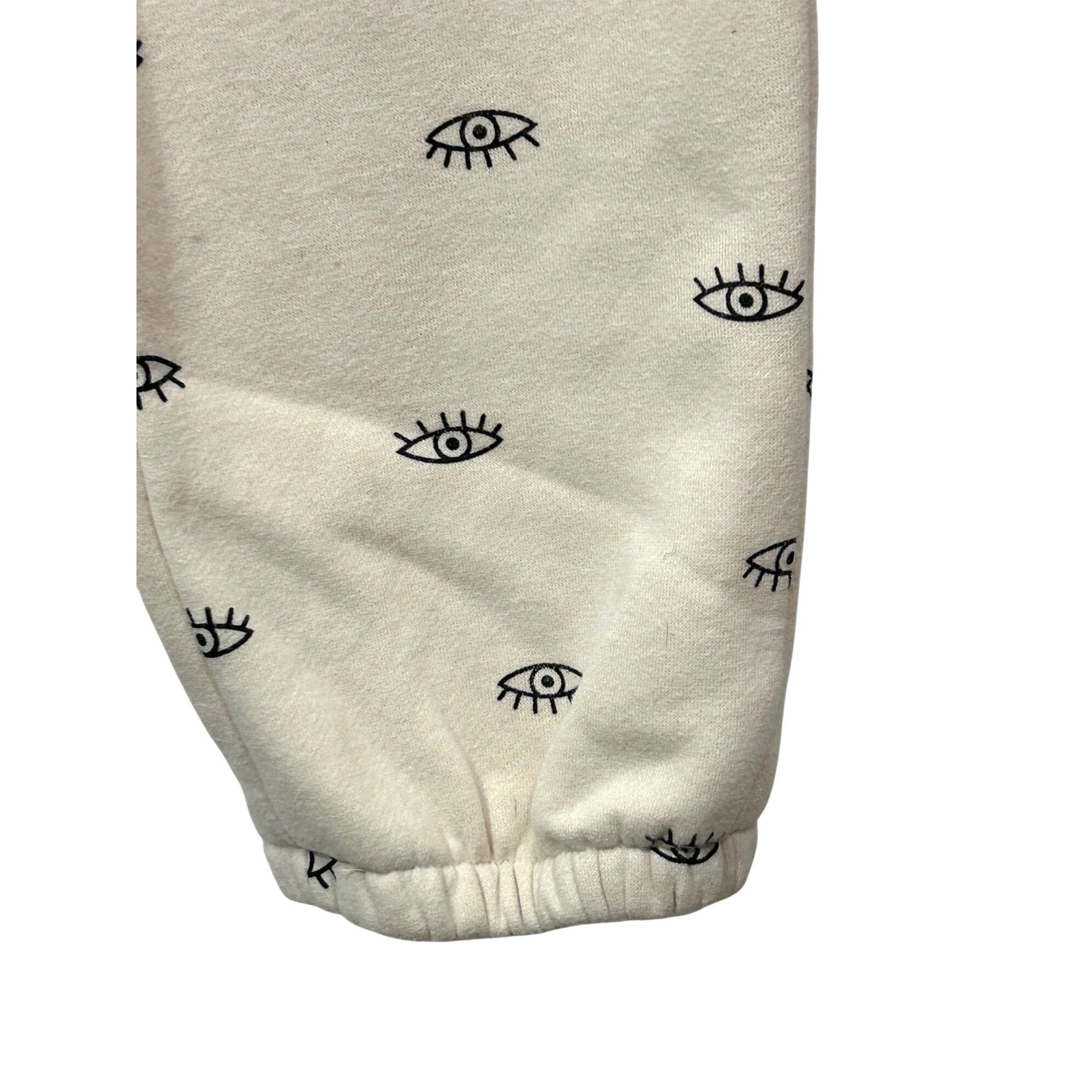 Other Adika Women’s Cream Sweatpants L Graphic Eye Pattern Joggers Size 33" - 5 Thumbnail