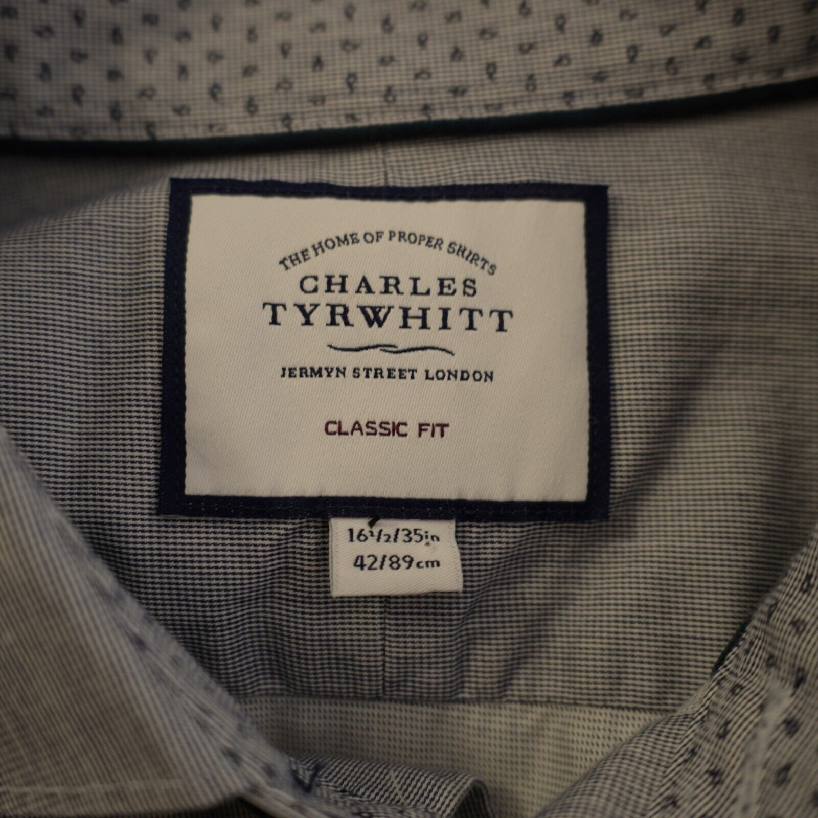 Charles Tyrwhitt Charles Tyrwhitt Classic Fit Purple Flip Cuff 16.5 / 35 Coll Size US XL / EU 56 / 4 - 8 Thumbnail