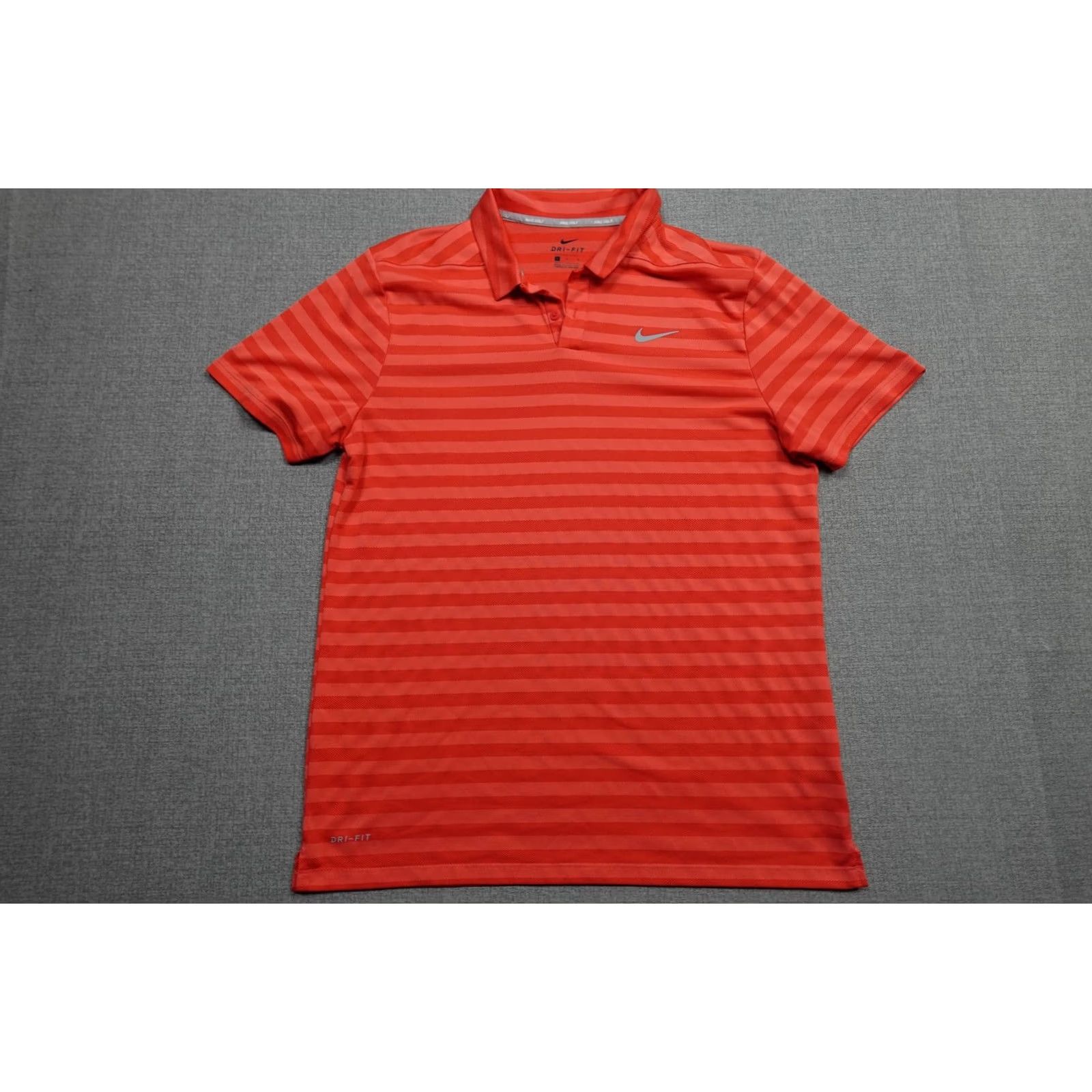 Nike Nike Golf Dri-FIT Polo Mens Large Red Stripe Shirt Size US L / EU 52-54 / 3 - 3 Thumbnail