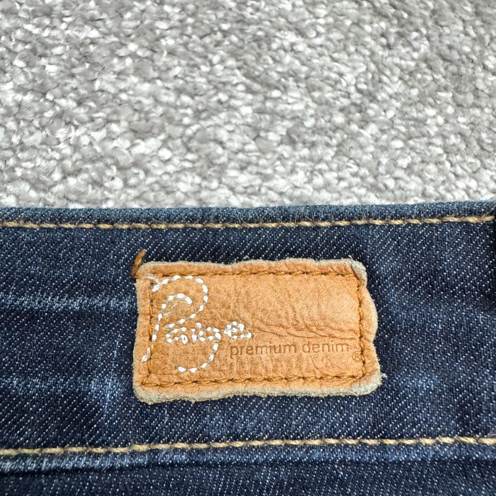Paige Paige Skyline Jeans Women 32 Blue Dark Wash Mid Rise Skinny Denim Stretch Casual 5-Pocket Design Coin Pocket Slash Pocket City Outdoor Streetwear Size 24" / US 00 / IT 34 - 5 Thumbnail