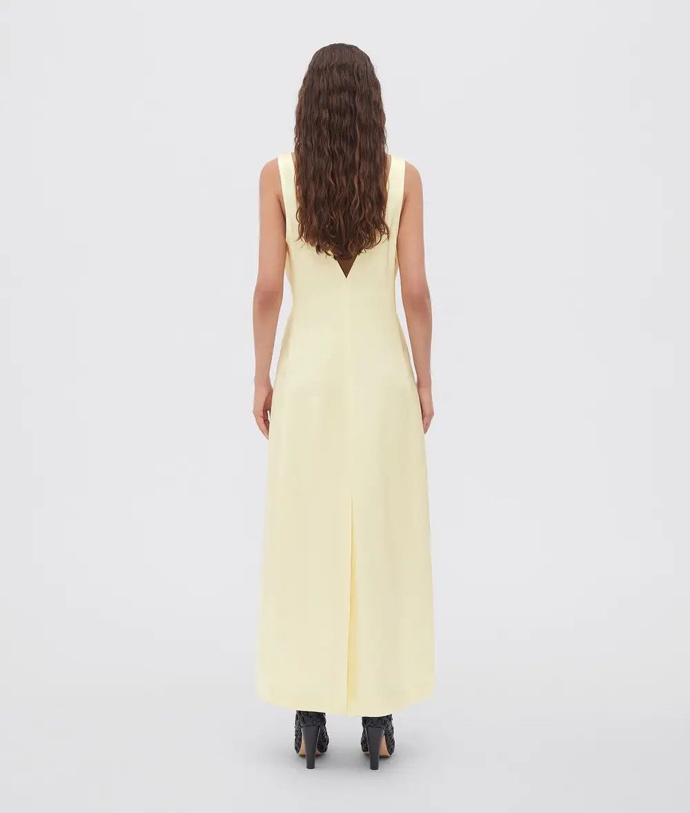 Bottega Veneta o1n1vont1225 Washed Silk Twill Dress in Chamomile Size S / US 4 / IT 40 - 3 Thumbnail