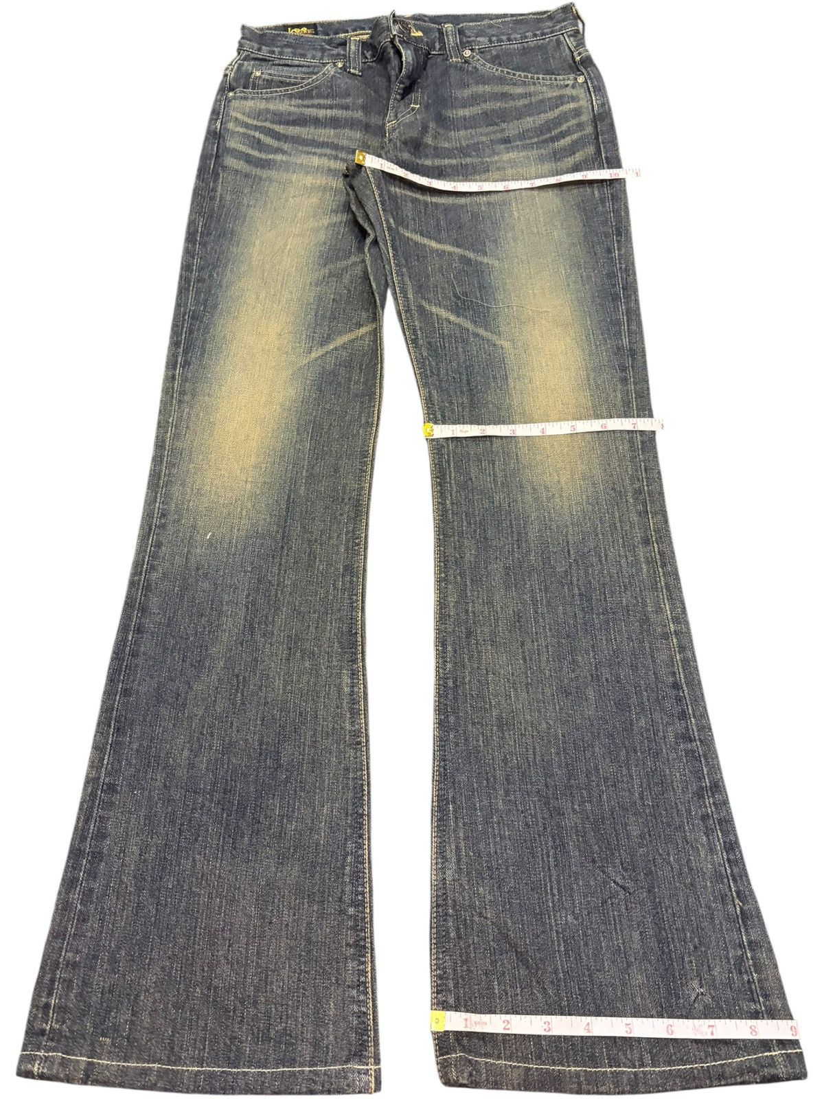 Lee Vintage Lee Riders Rusty Mud Wash Distress Flare Jeans Size 28" / US 6 / IT 42 - 8 Thumbnail