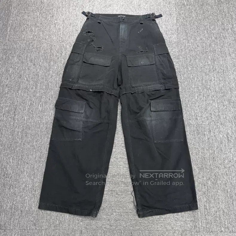 Balenciaga Balenciaga size XS Aged detachable work denim pants Size US 27 - 1 Thumbnail