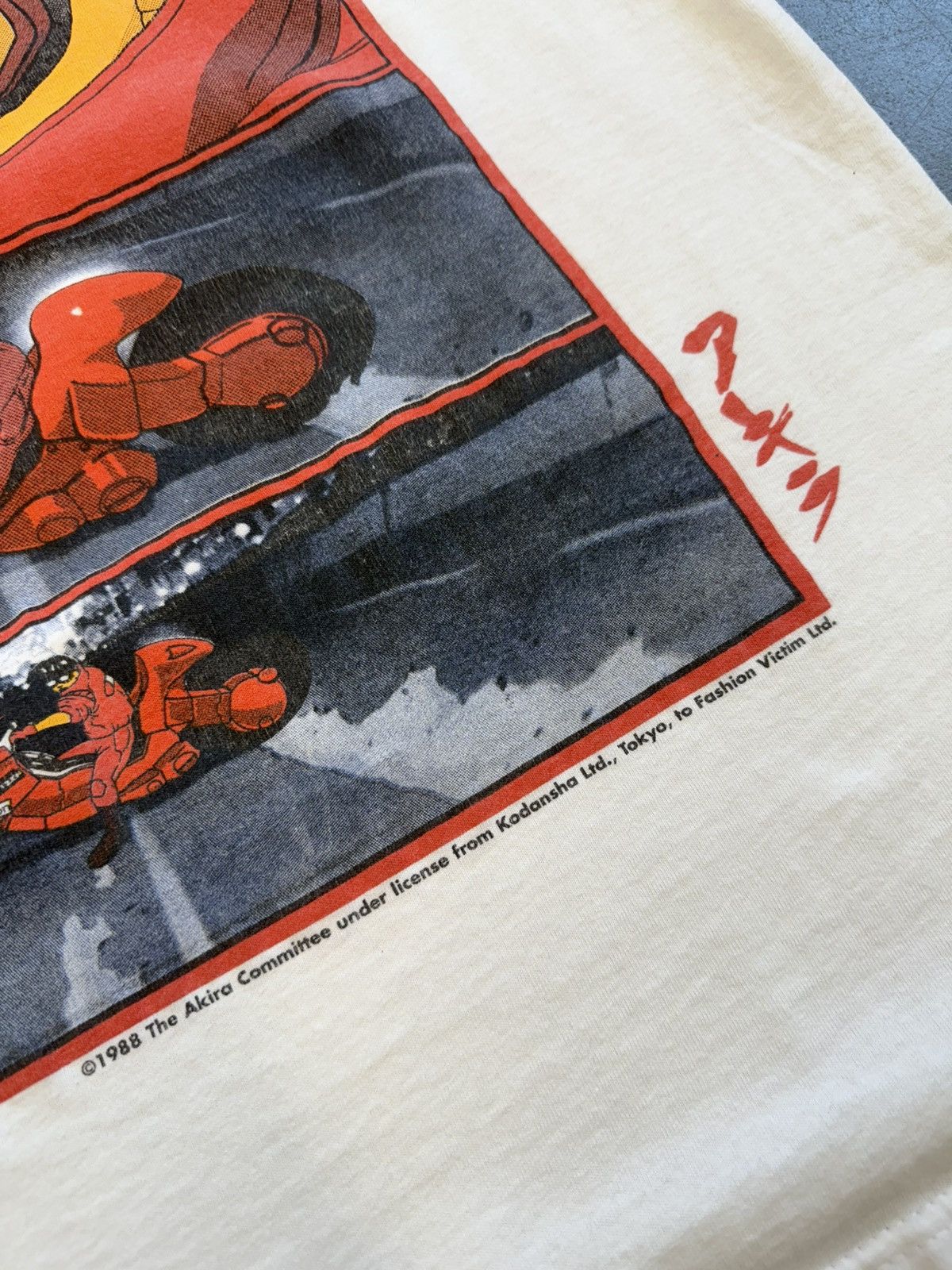 ‘90s Vintage Akira Kaneda Bike Panel Anime Tee