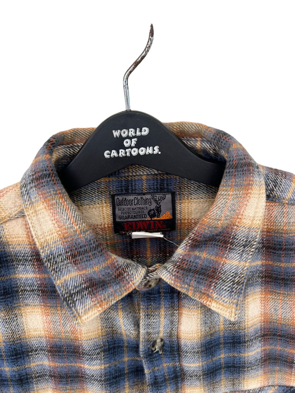 Edwin Vintage 90s Edwin Japan Double Pocket Thick Flannel Shirt Size US L / EU 52-54 / 3 - 7 Thumbnail
