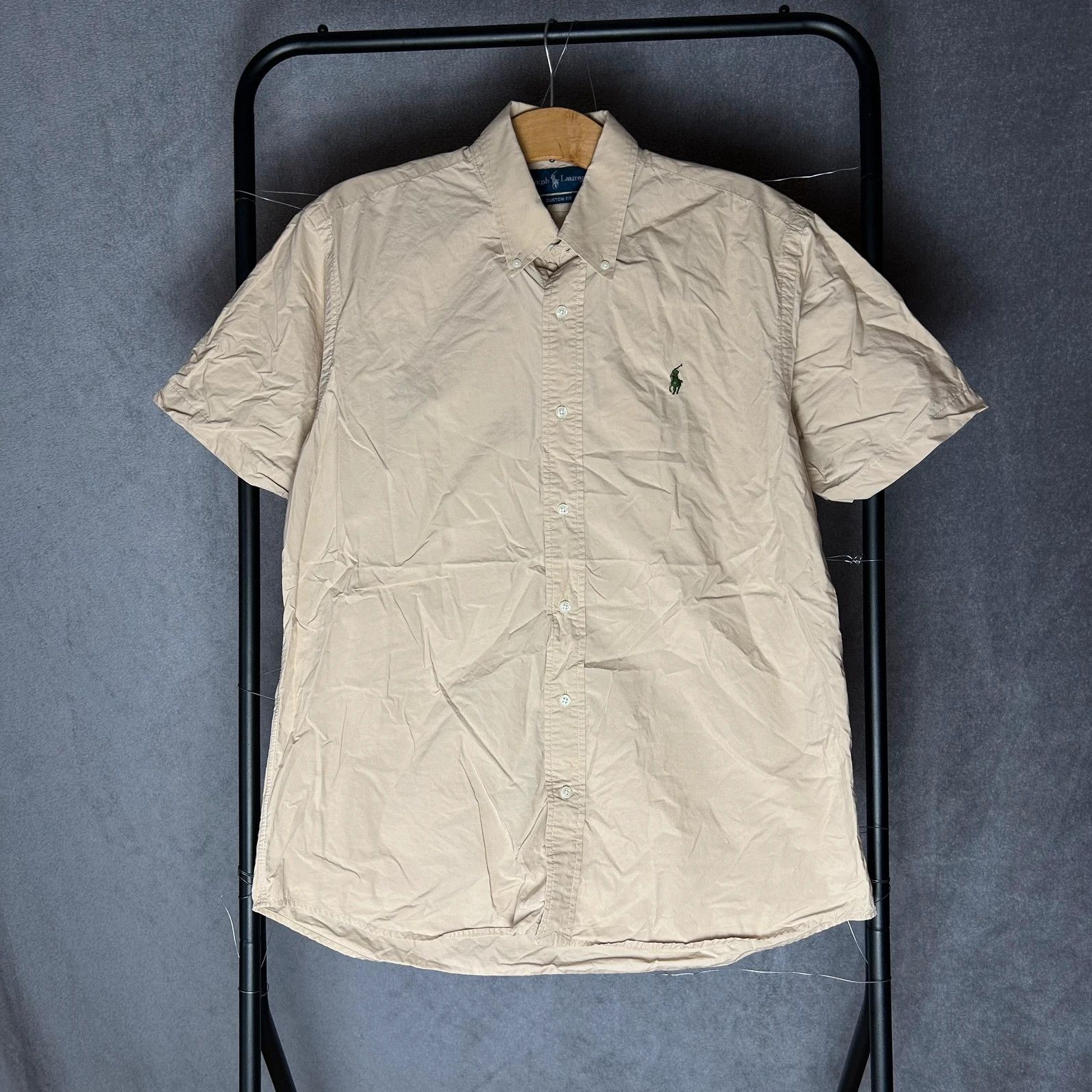 Designer × Polo Ralph Lauren × Ralph Lauren Polo Ralph Lauren beige shirt mini logo haft pony Size US L / EU 52-54 / 3 - 1 Thumbnail