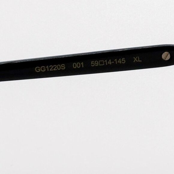 Gucci NEW GUCCI SUNGLASSES GG1220S 001 BLACK/GOLD UNISEX EYEWEAR Size ONE SIZE - 9 Thumbnail
